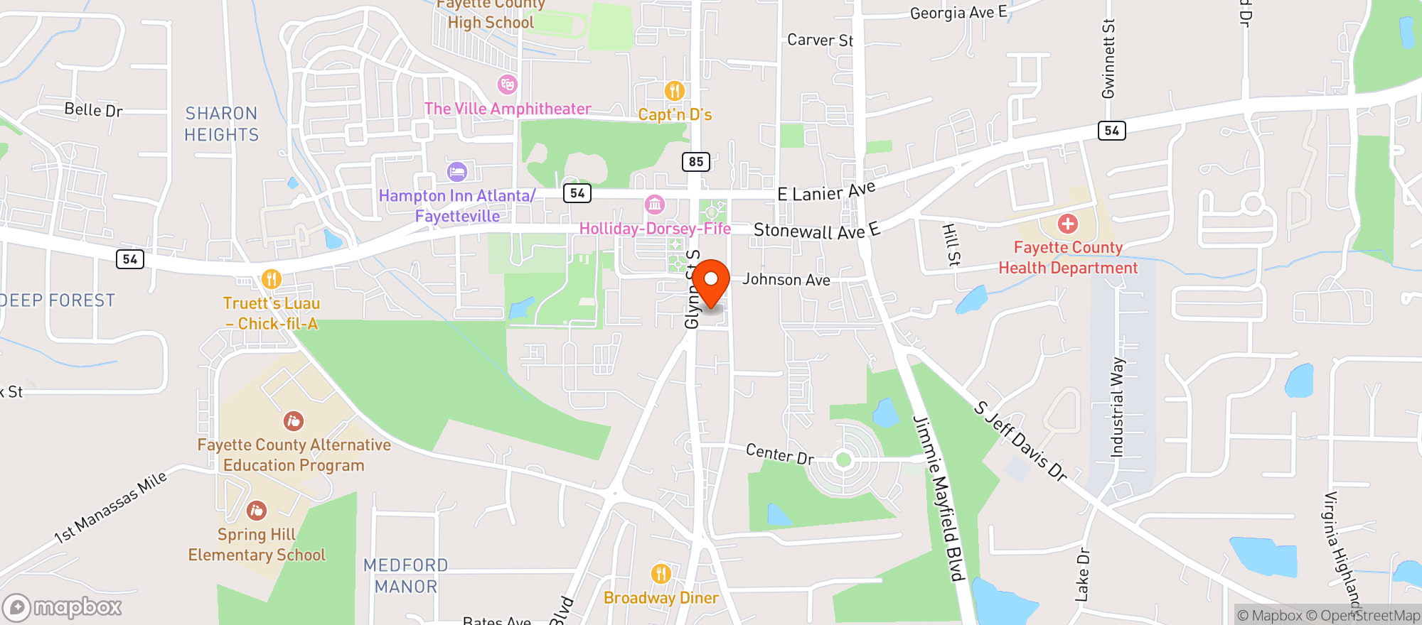 Map showing The Hummingbird Wine Bar & Market