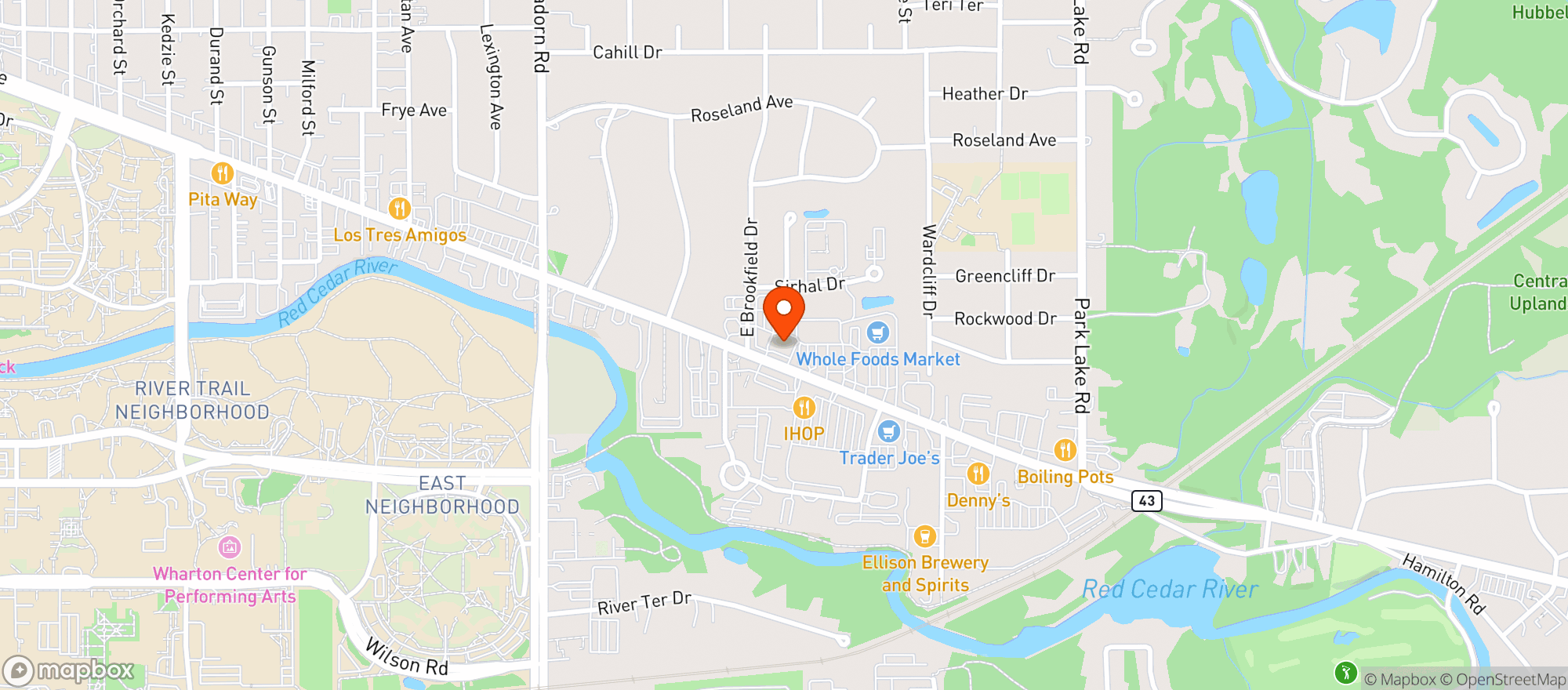 Map showing Coral Gables