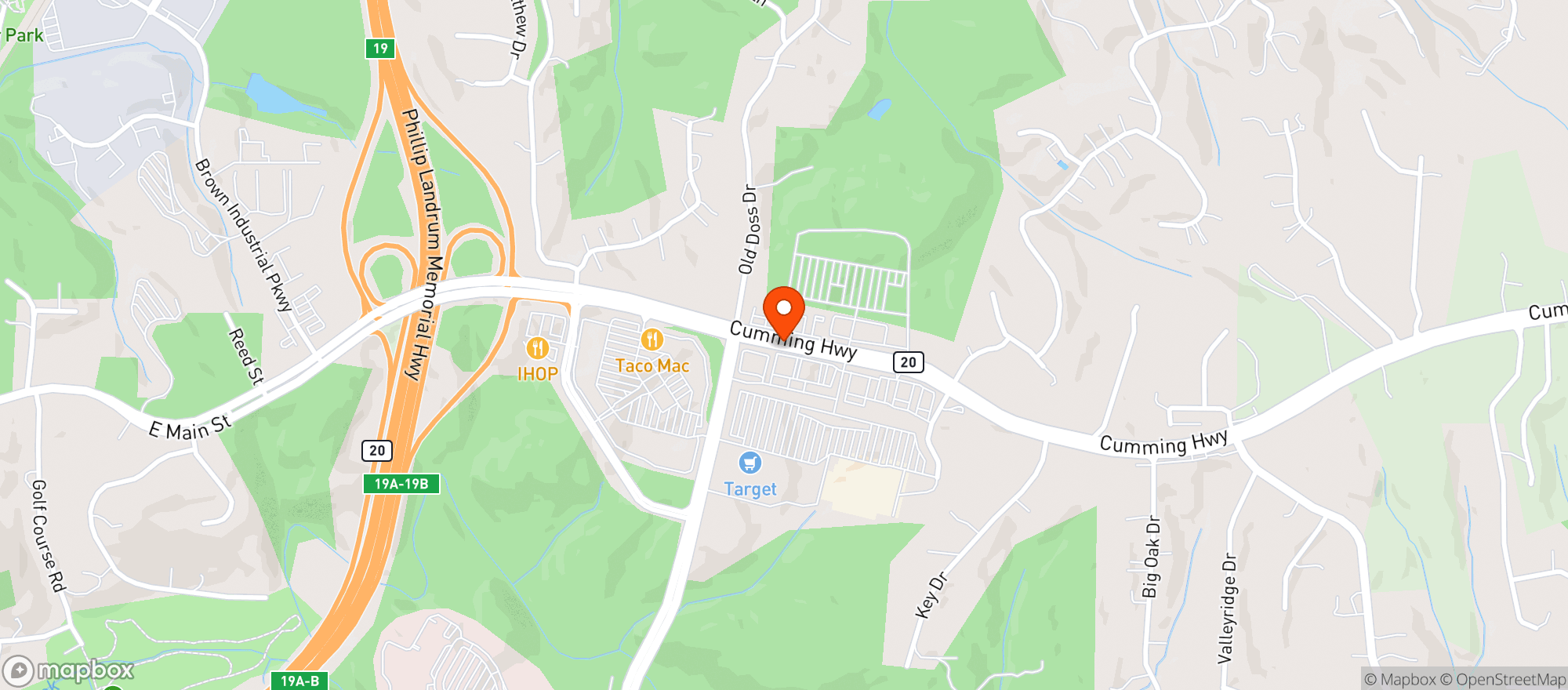 Map showing Target