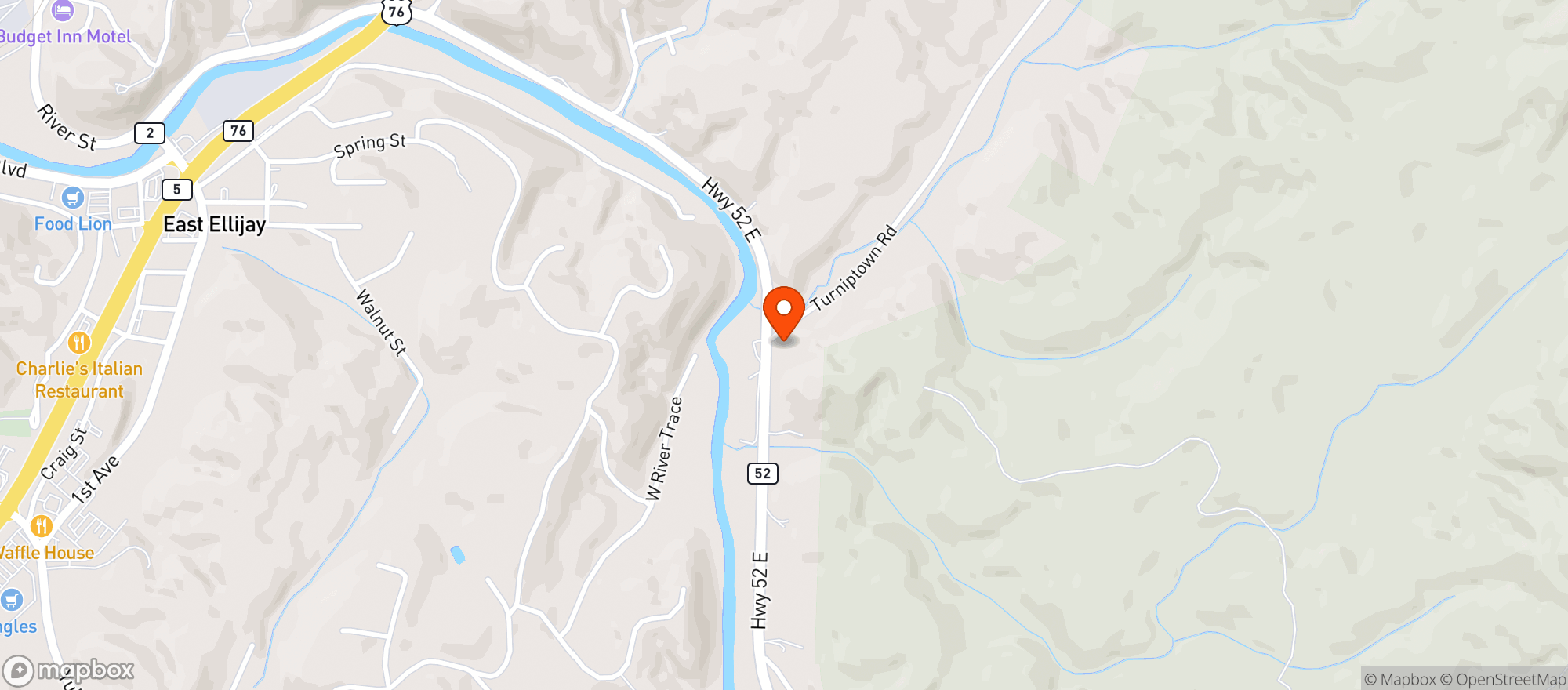 Map showing SHORTY S ENTERPRISE INC