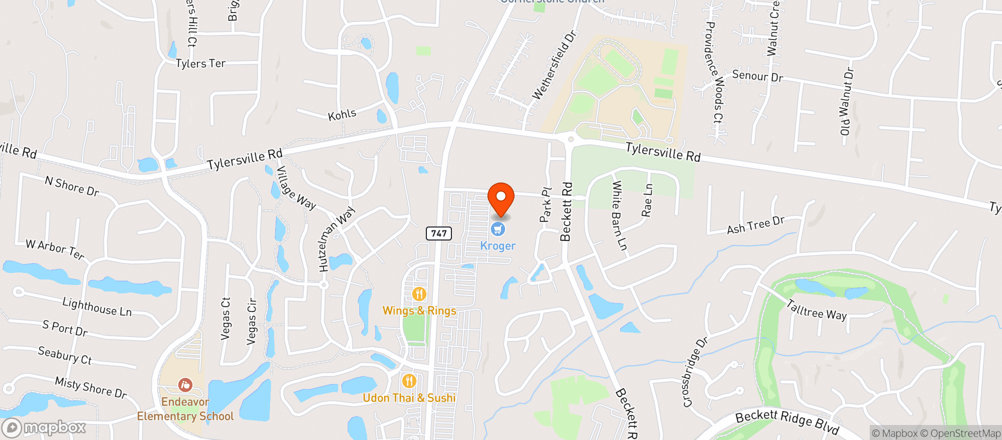 Map showing Cincinnati/Dayton (014) - 00959 - Crossings Of Beckett