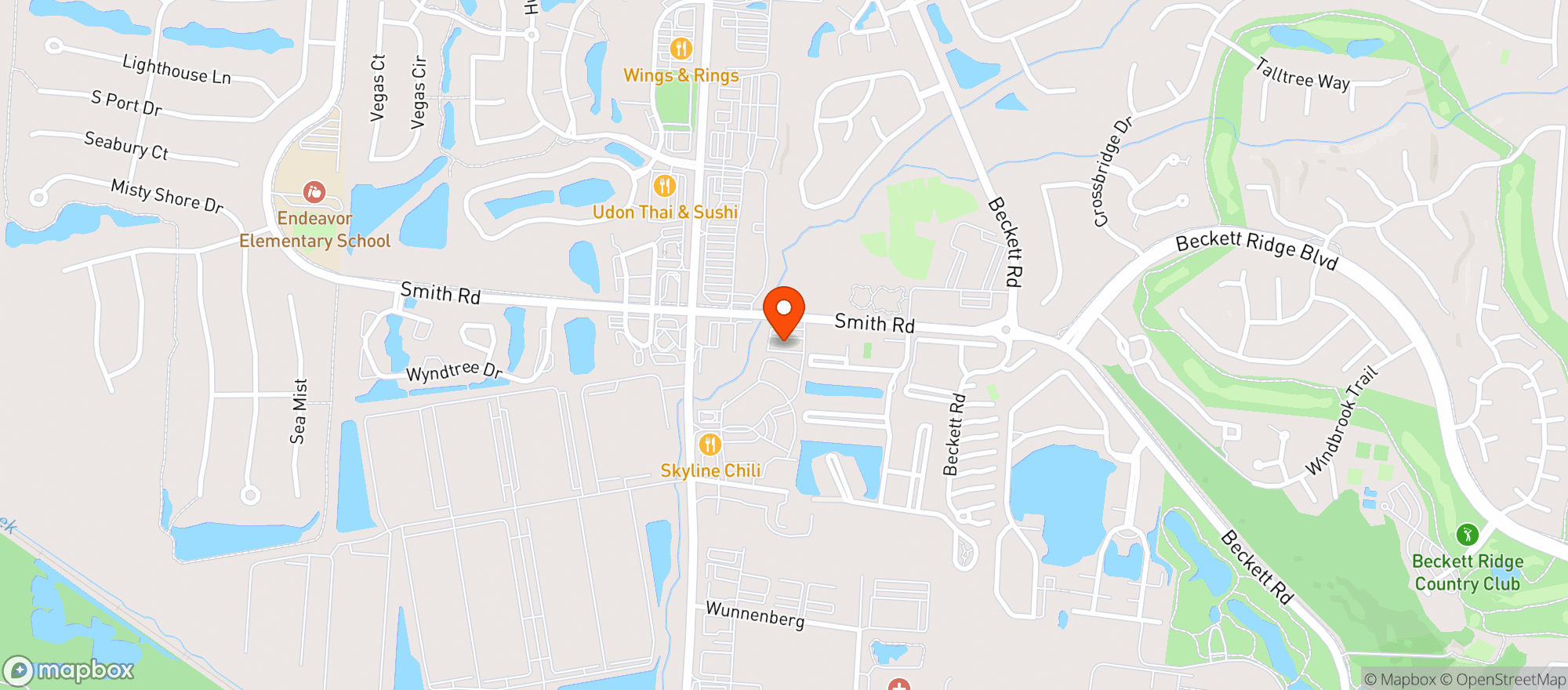 Map showing Troy S Cafe And Catering