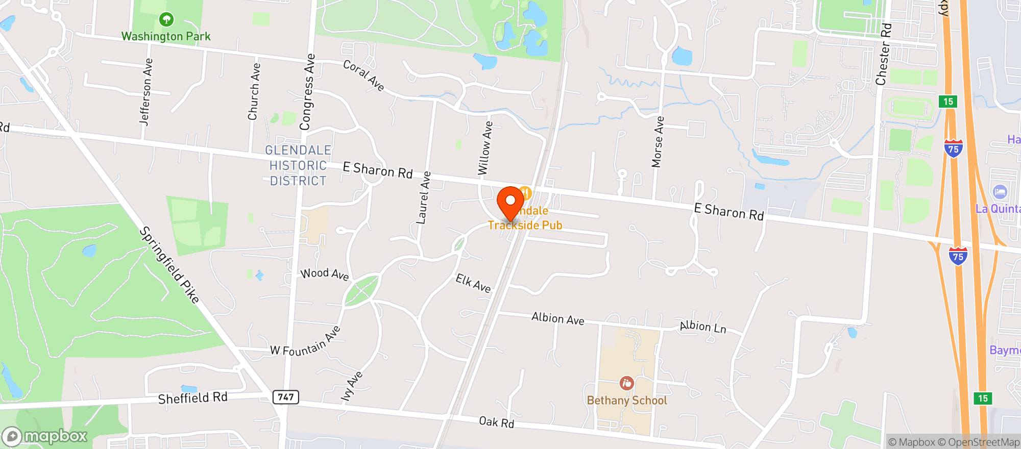 Map showing Village Wines of Glendale