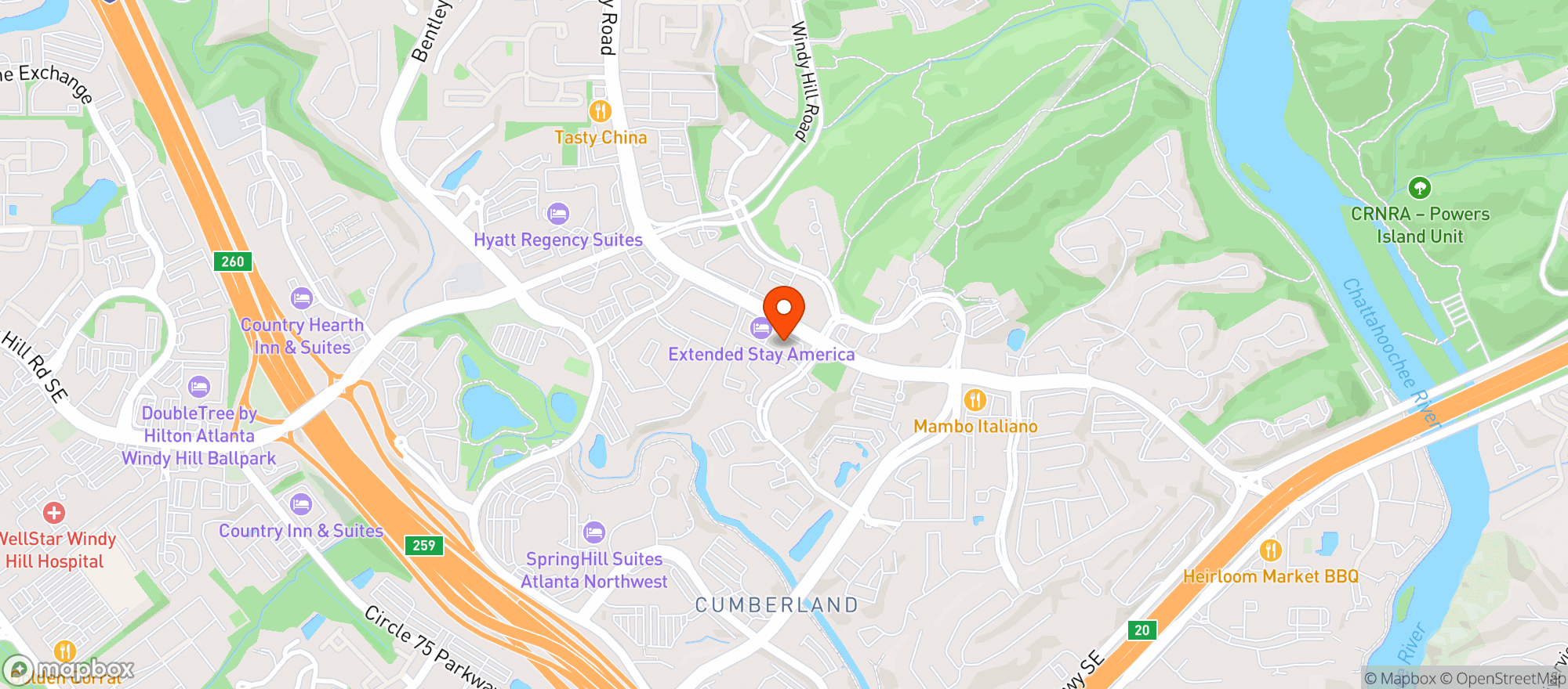 Map showing Beverage Haven