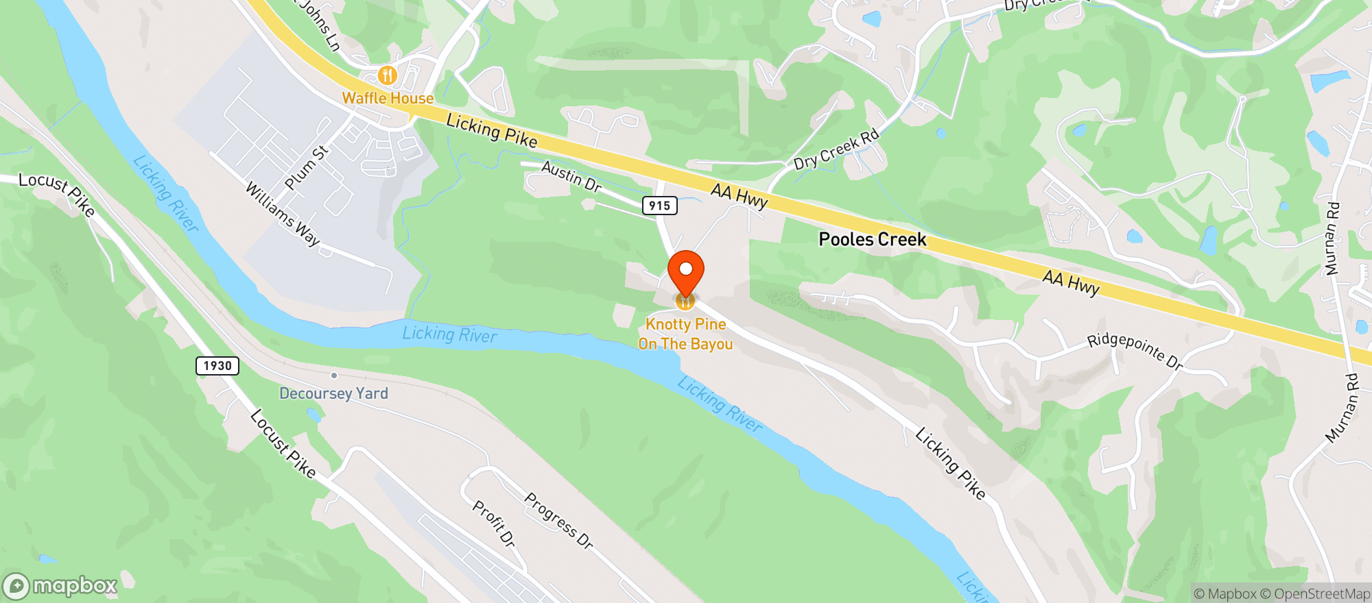 Map showing Knotty Pine