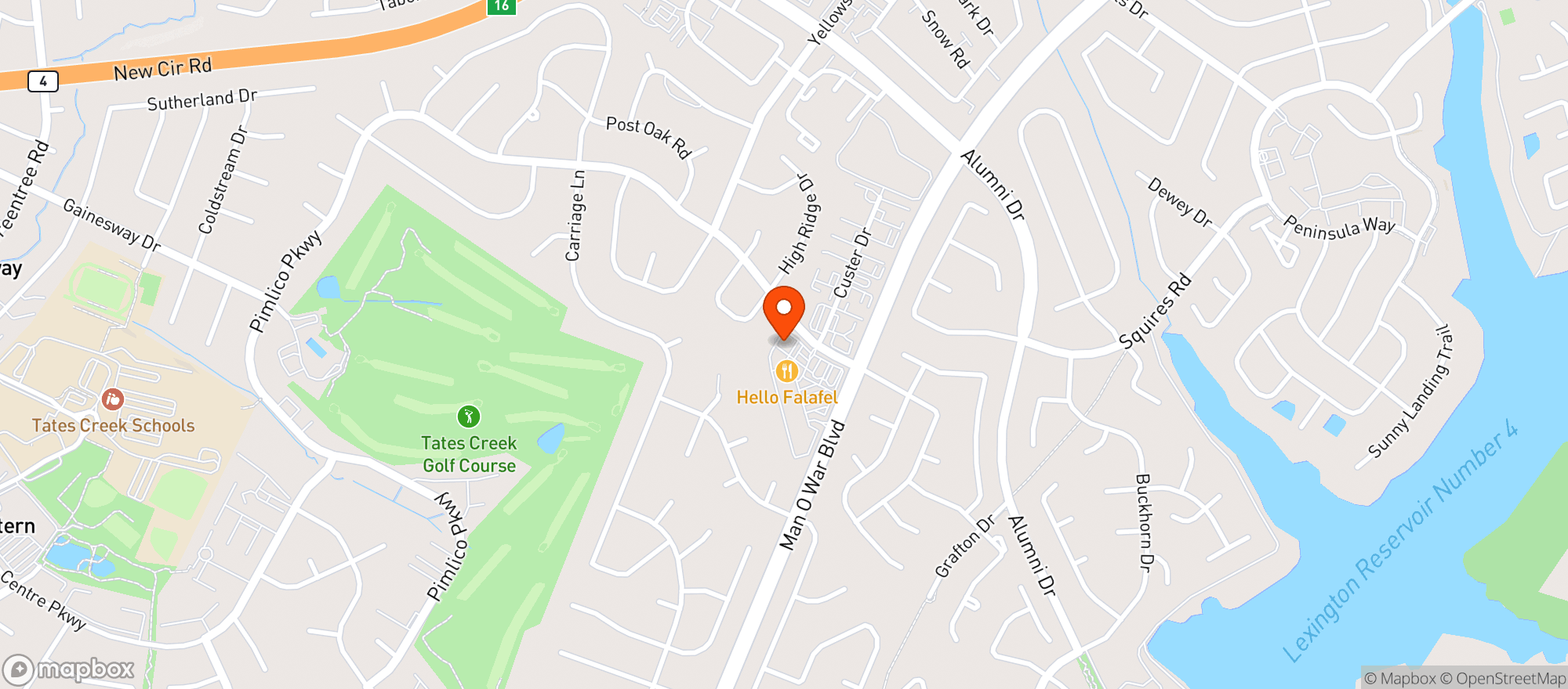 Map showing PARK HILLS LIQUOR