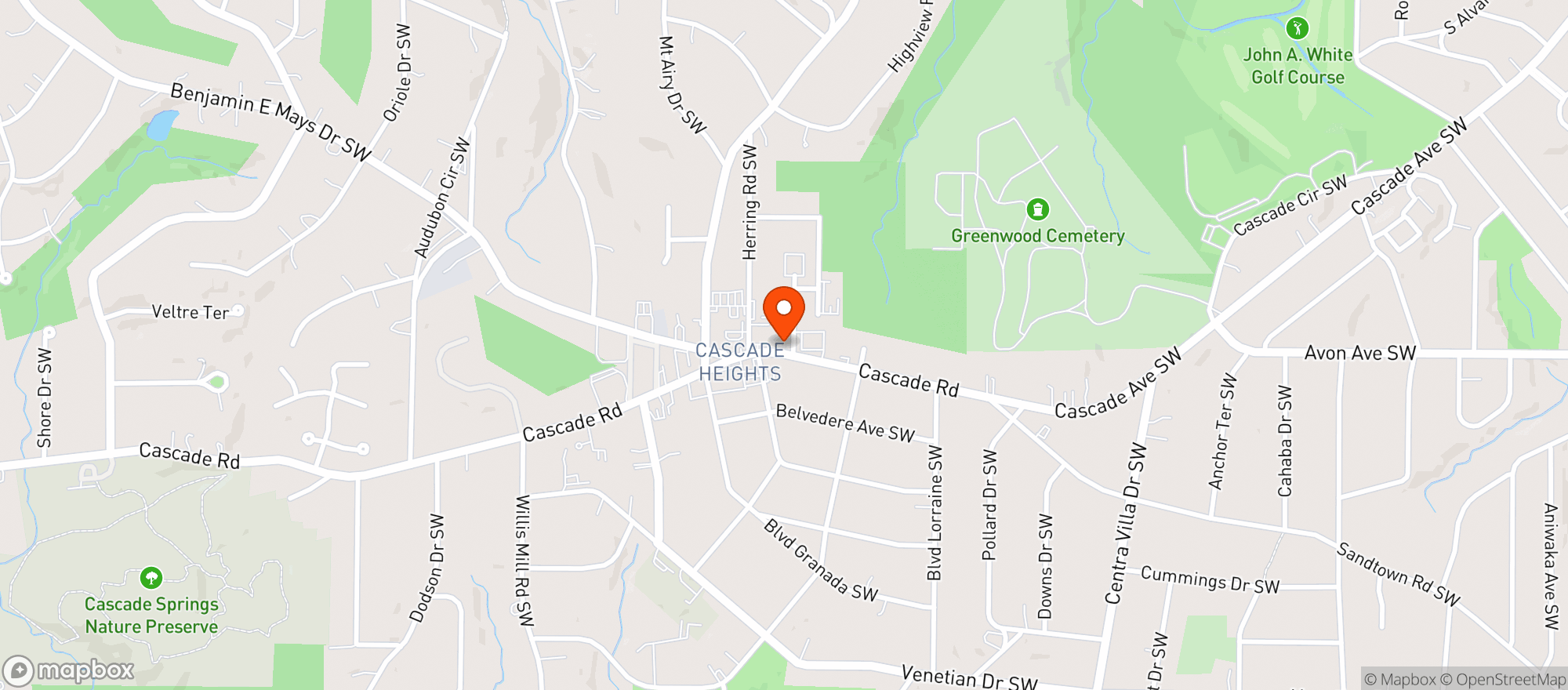 Map showing Cascade Food Mart #0