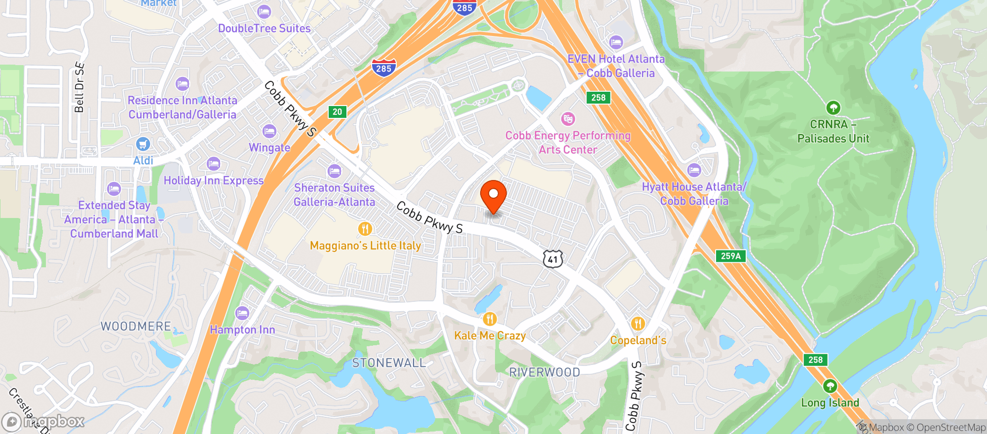 Map showing TOTAL WINE & MORE