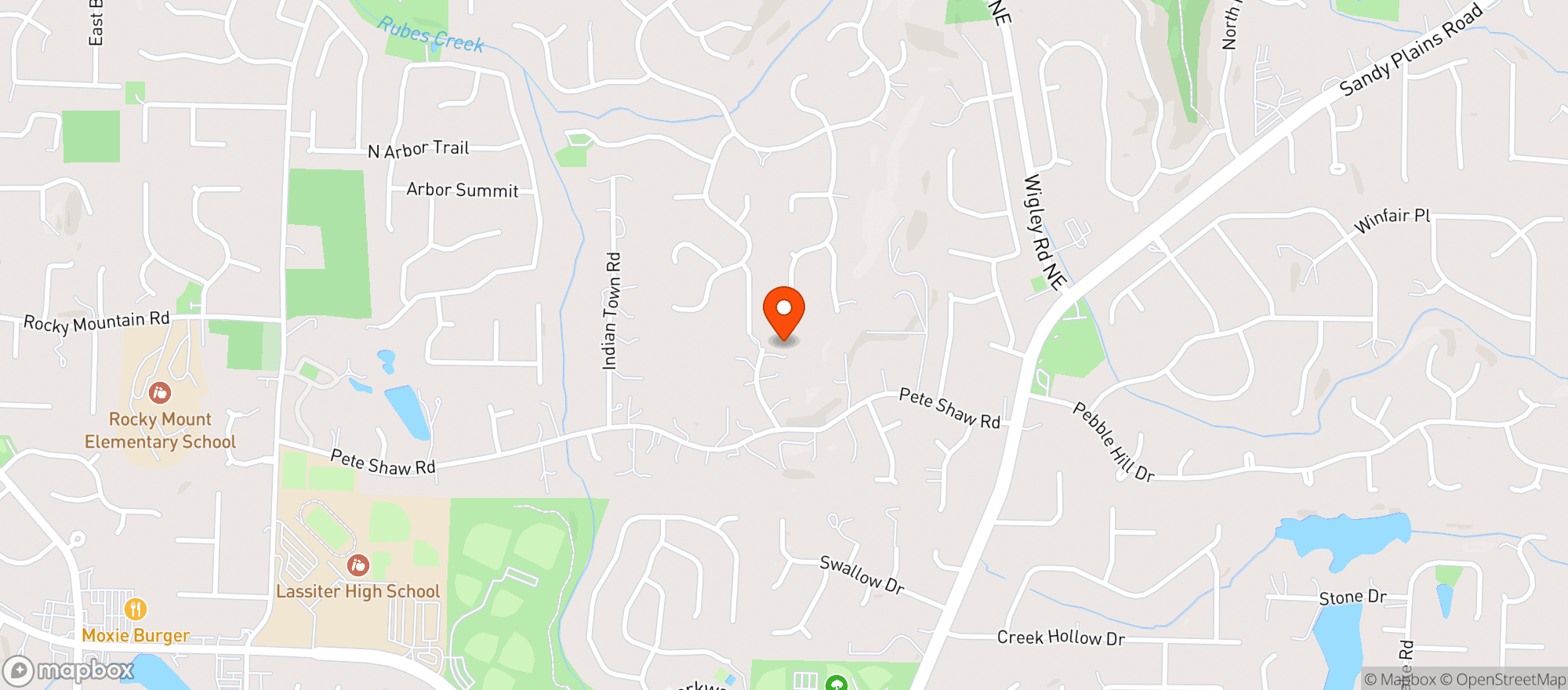 Map showing Hambrick's Marietta