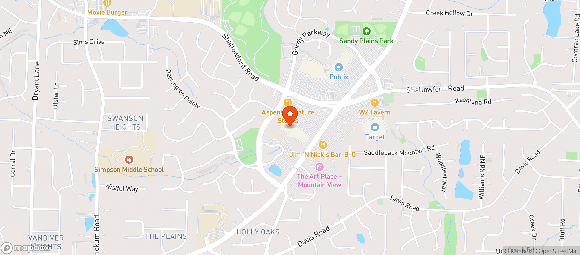 Map showing Kroger