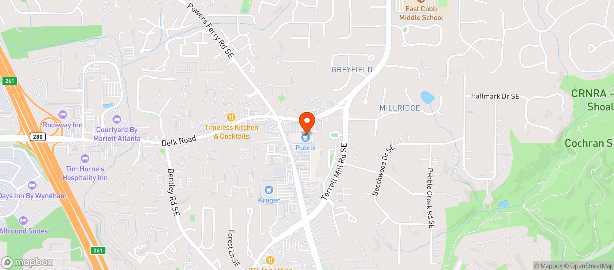 Map showing Gnc