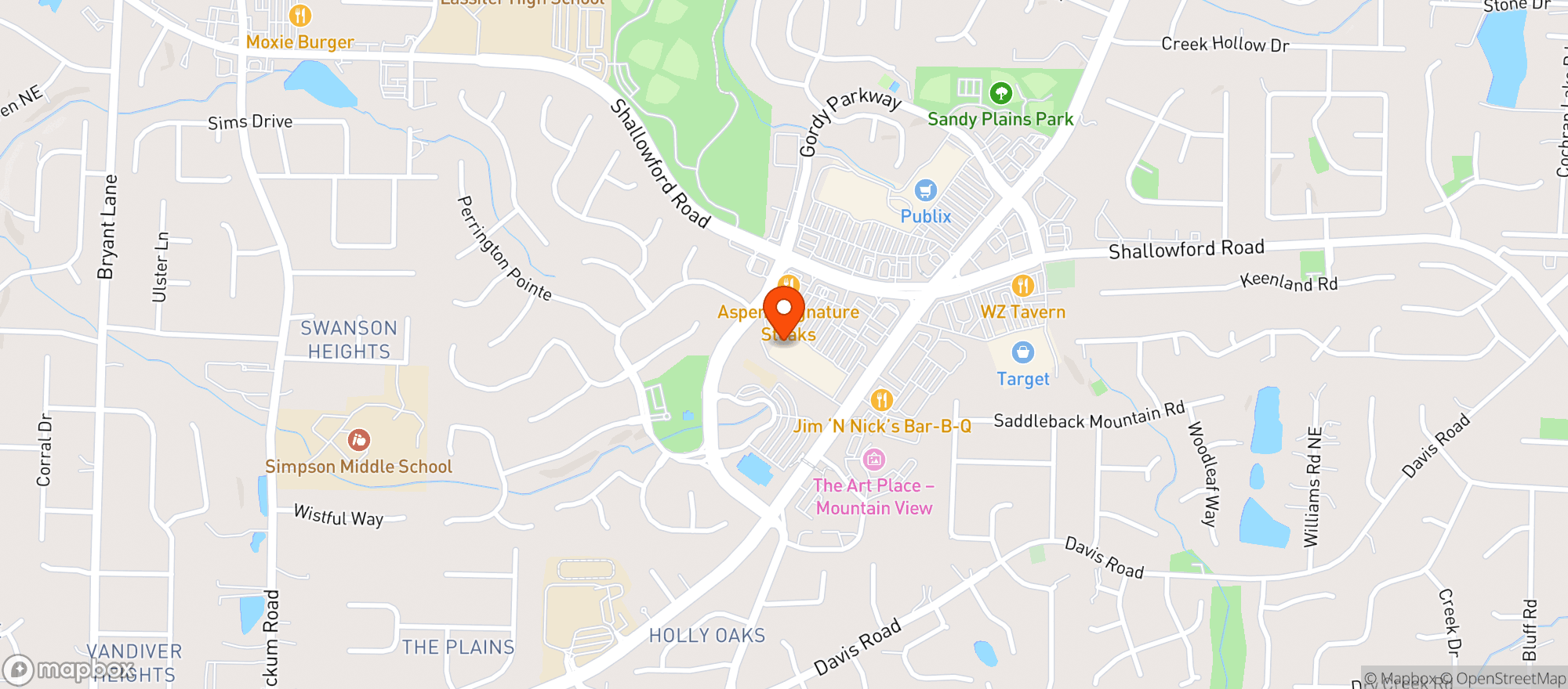 Map showing Asahi Japanese Restaurant