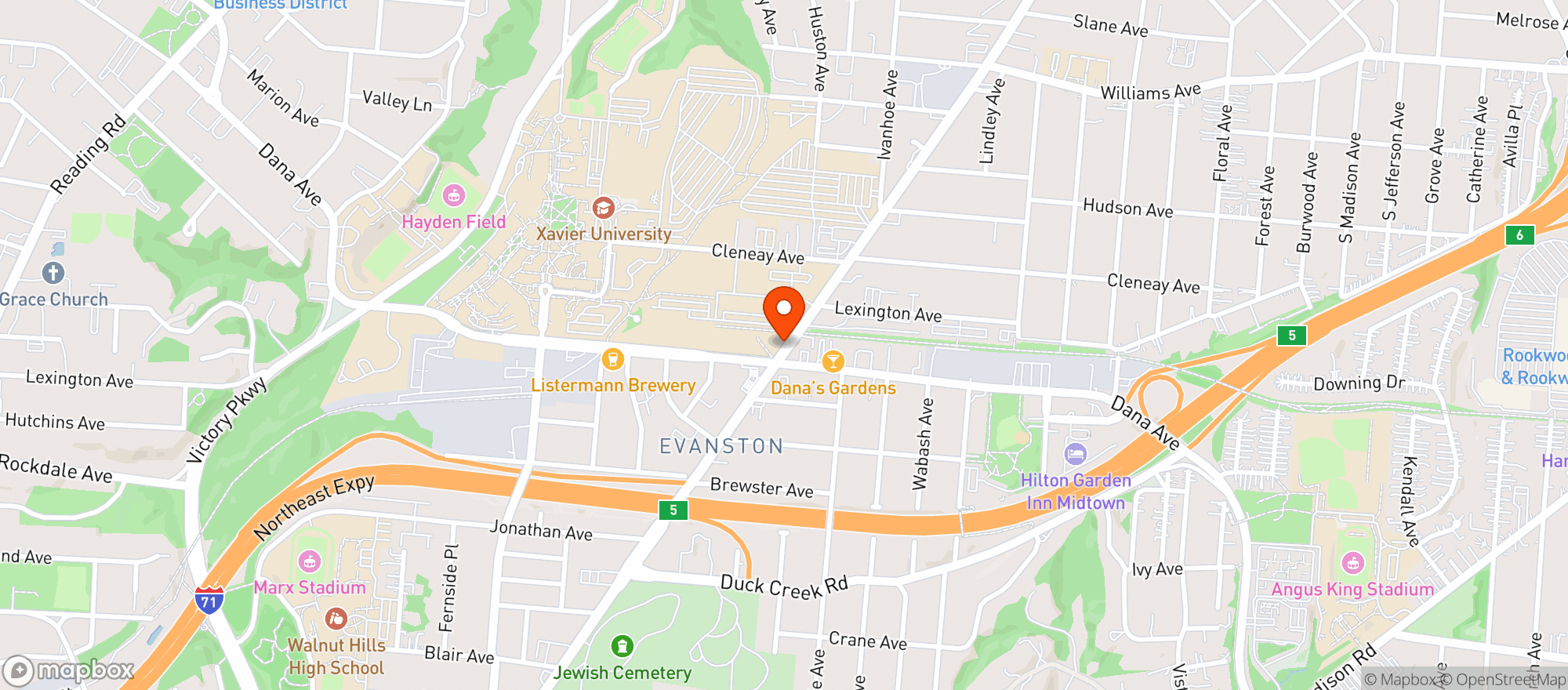 Map showing Root Cellar