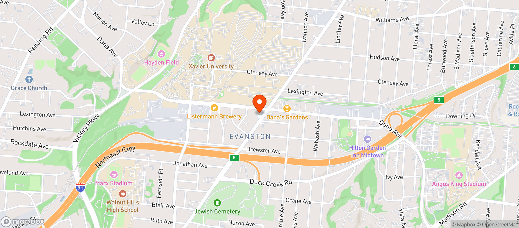 Map showing United Dairy Farmers St #69