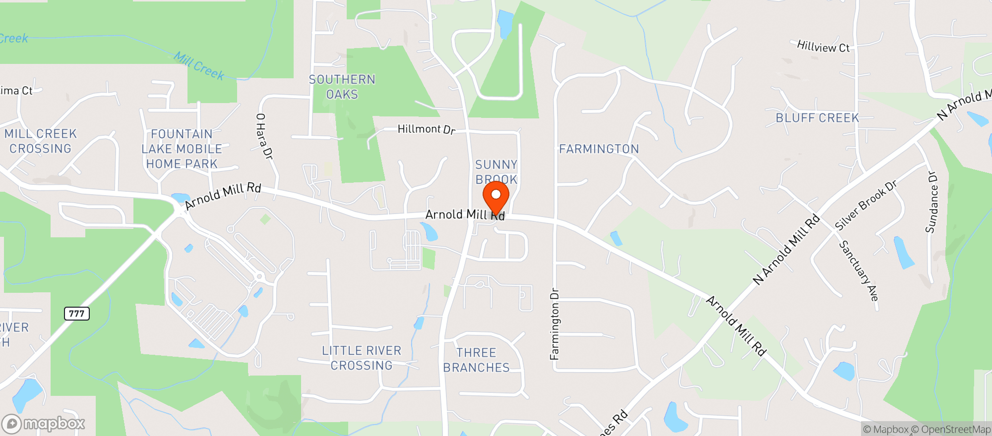 Map showing Chevron Food Mart