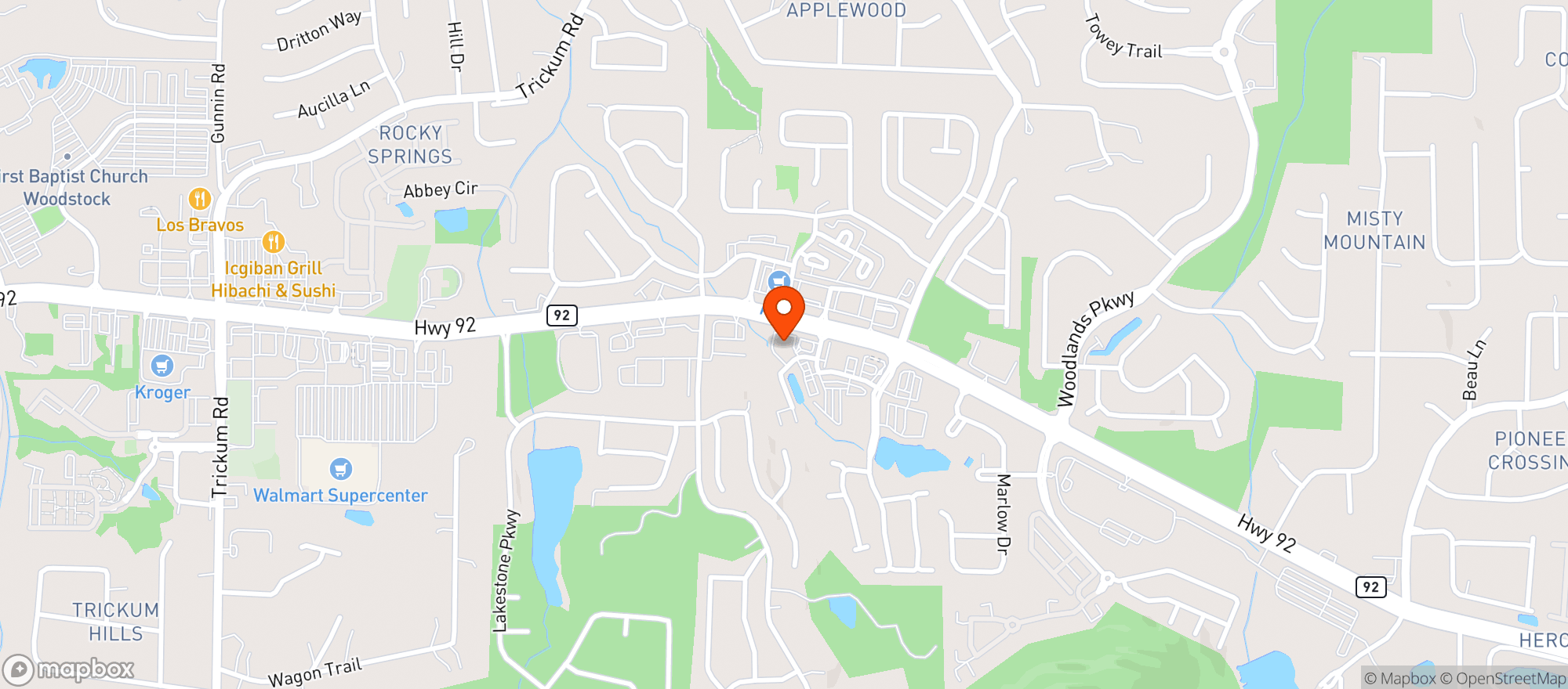 Map showing Luckys Beverage World