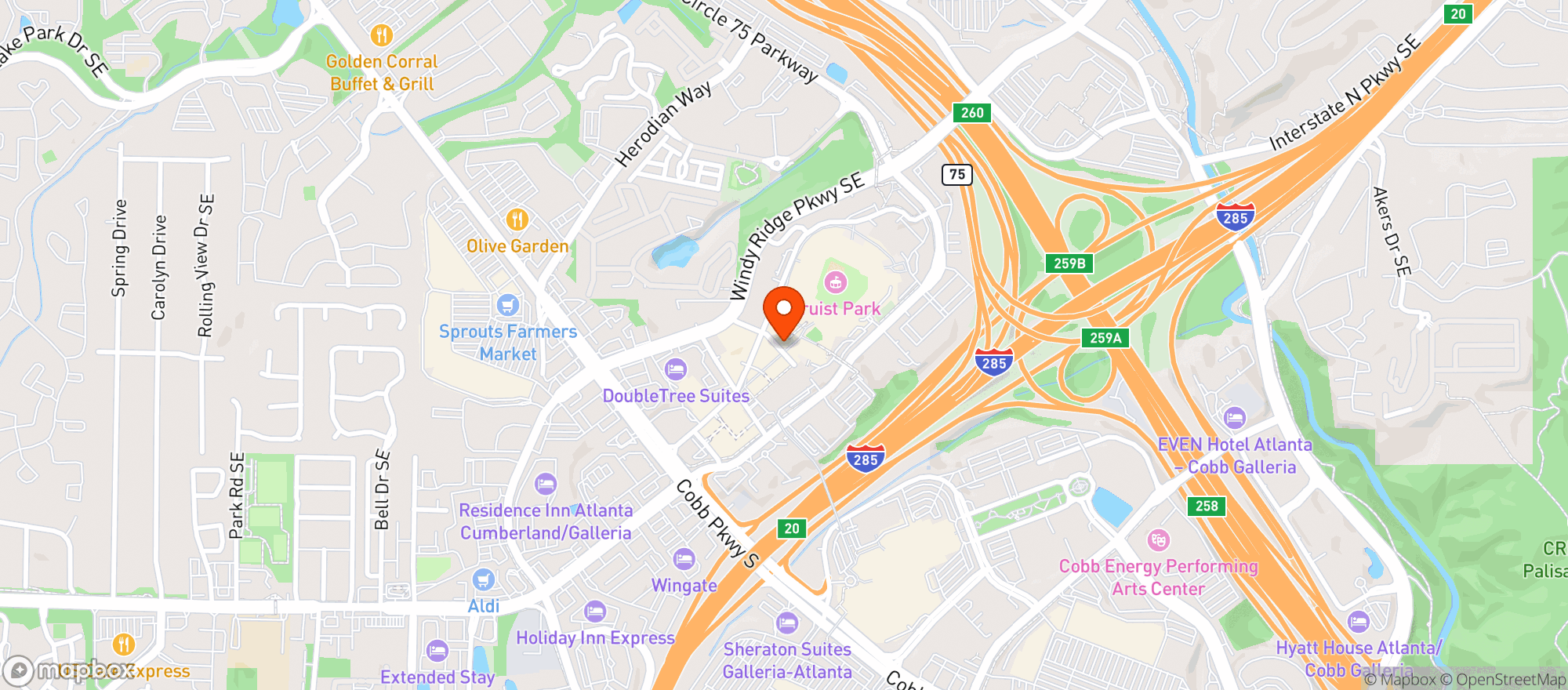 Map showing YARD HOUSE