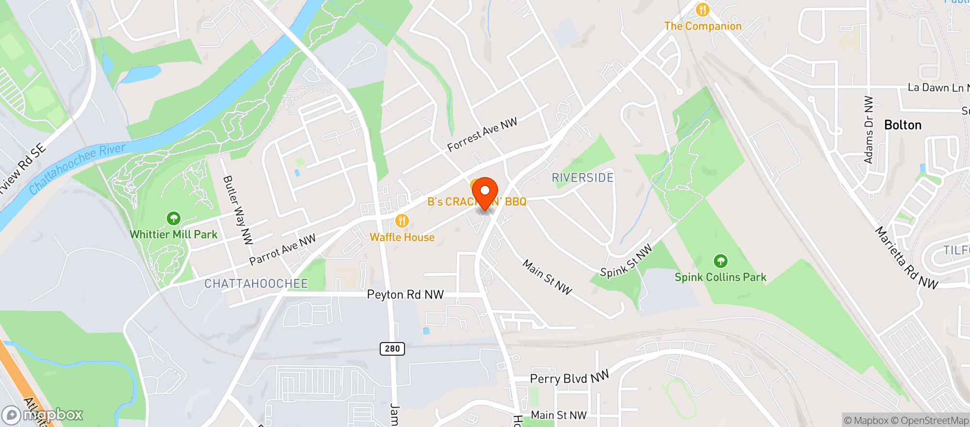 Map showing Frazie's Meat & Market