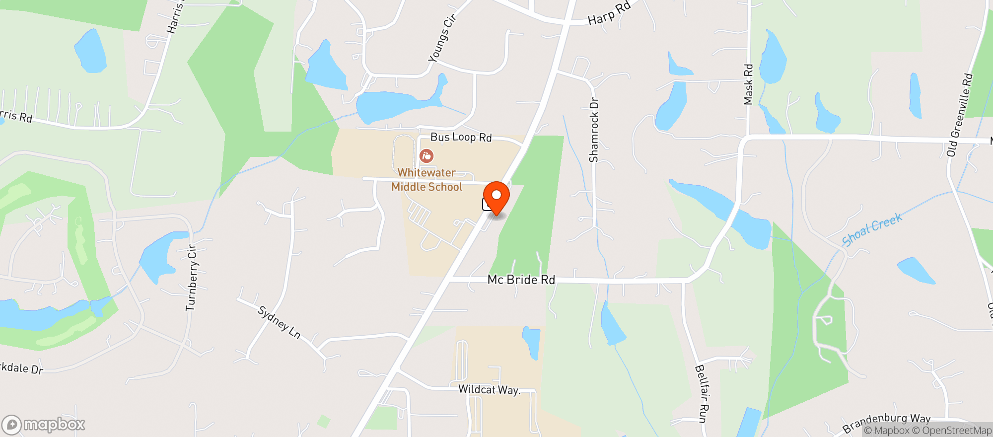 Map showing Amoco
