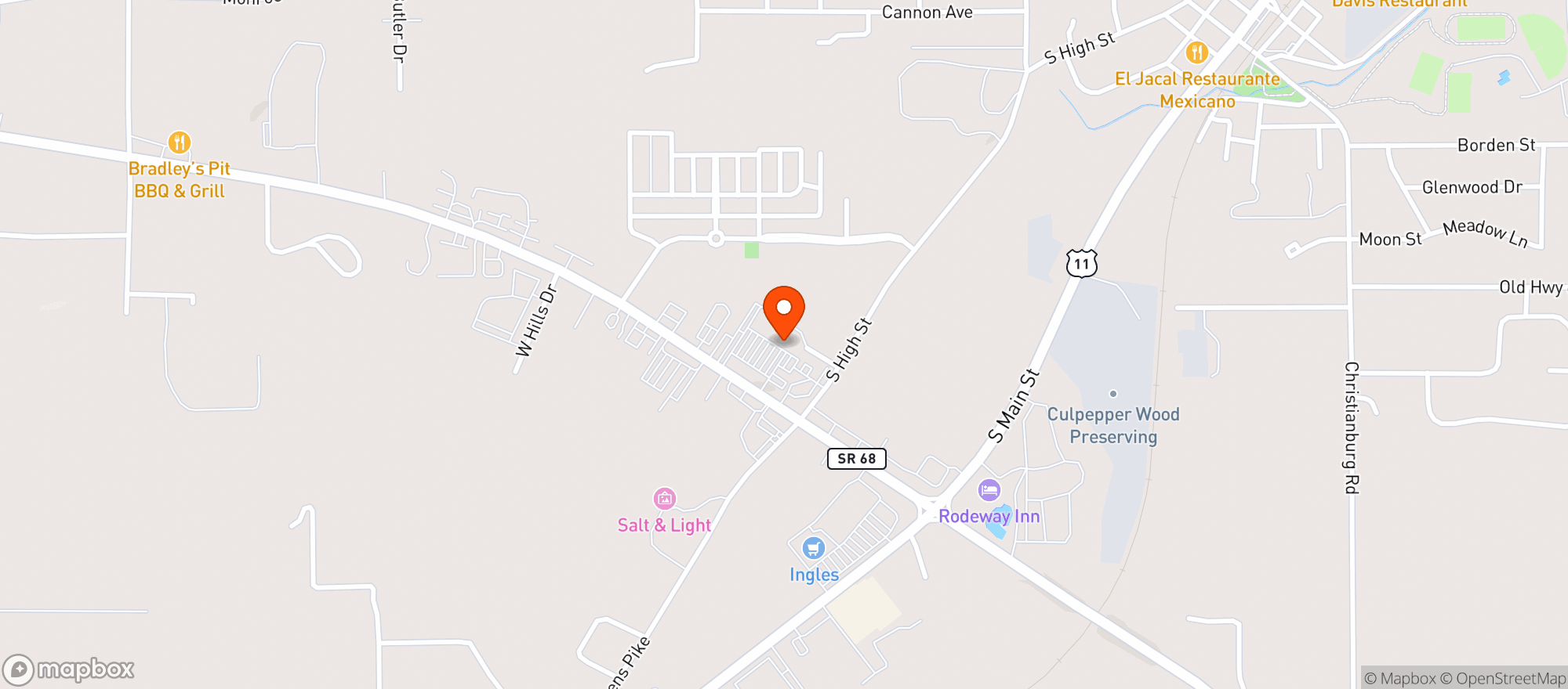 Map showing Sweetwater Liquors