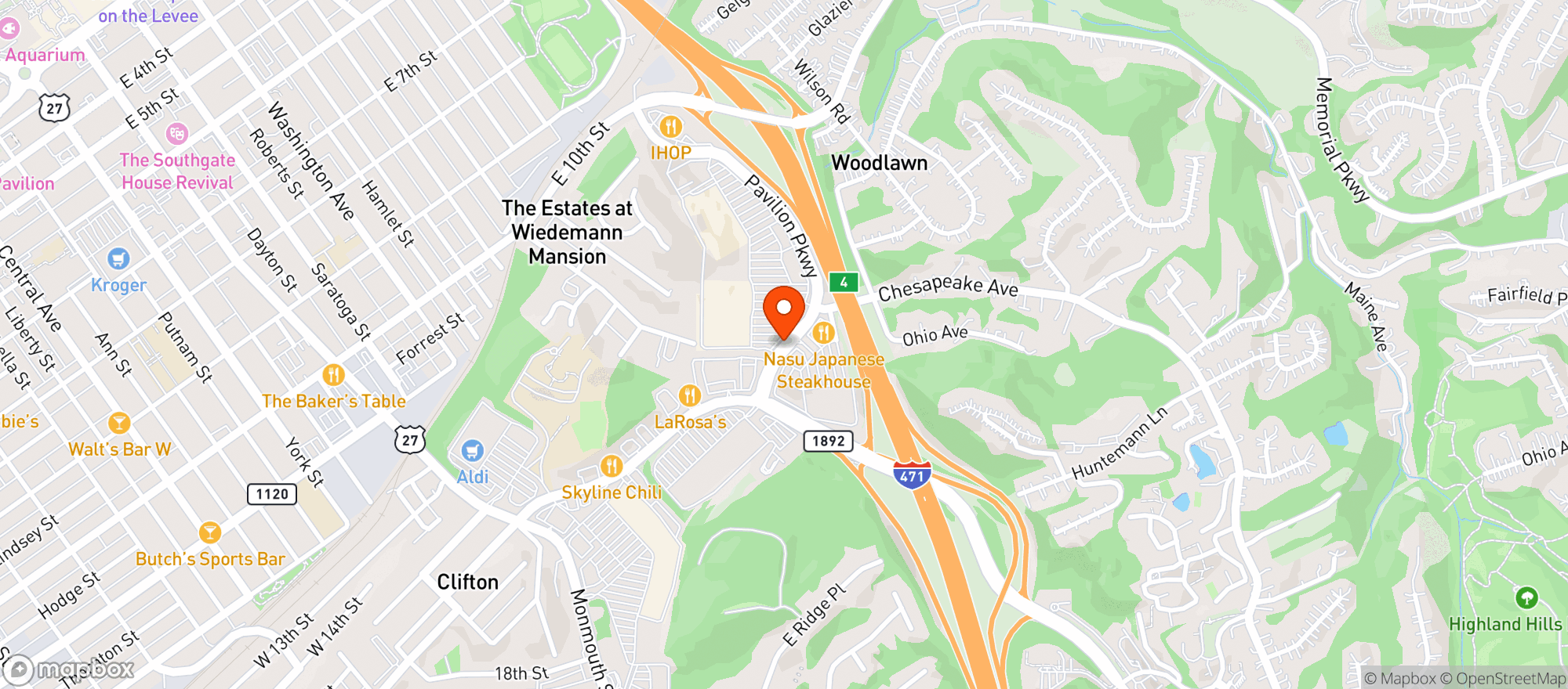 Map showing Target - Newport