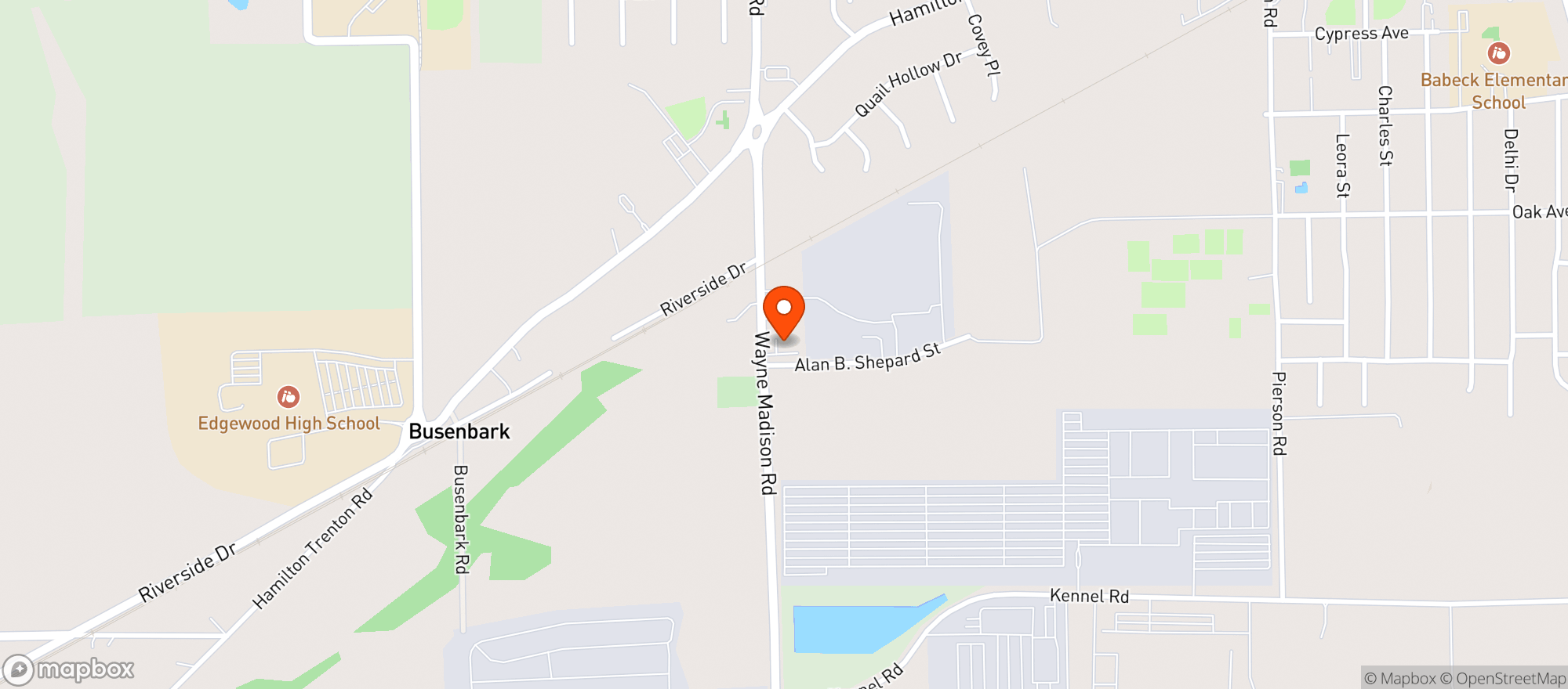Map showing Mutt's Bar & Grill