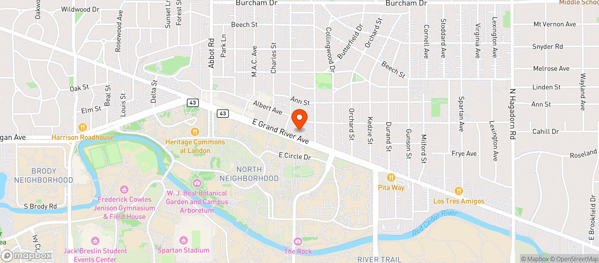 Map showing Peanut Barrel