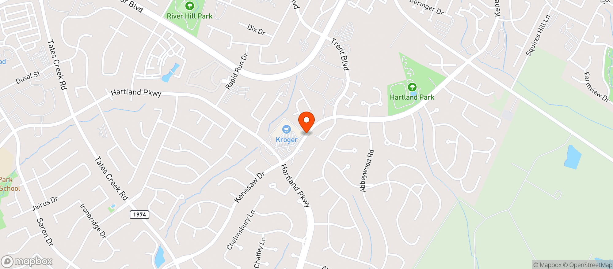 Map showing Kroger