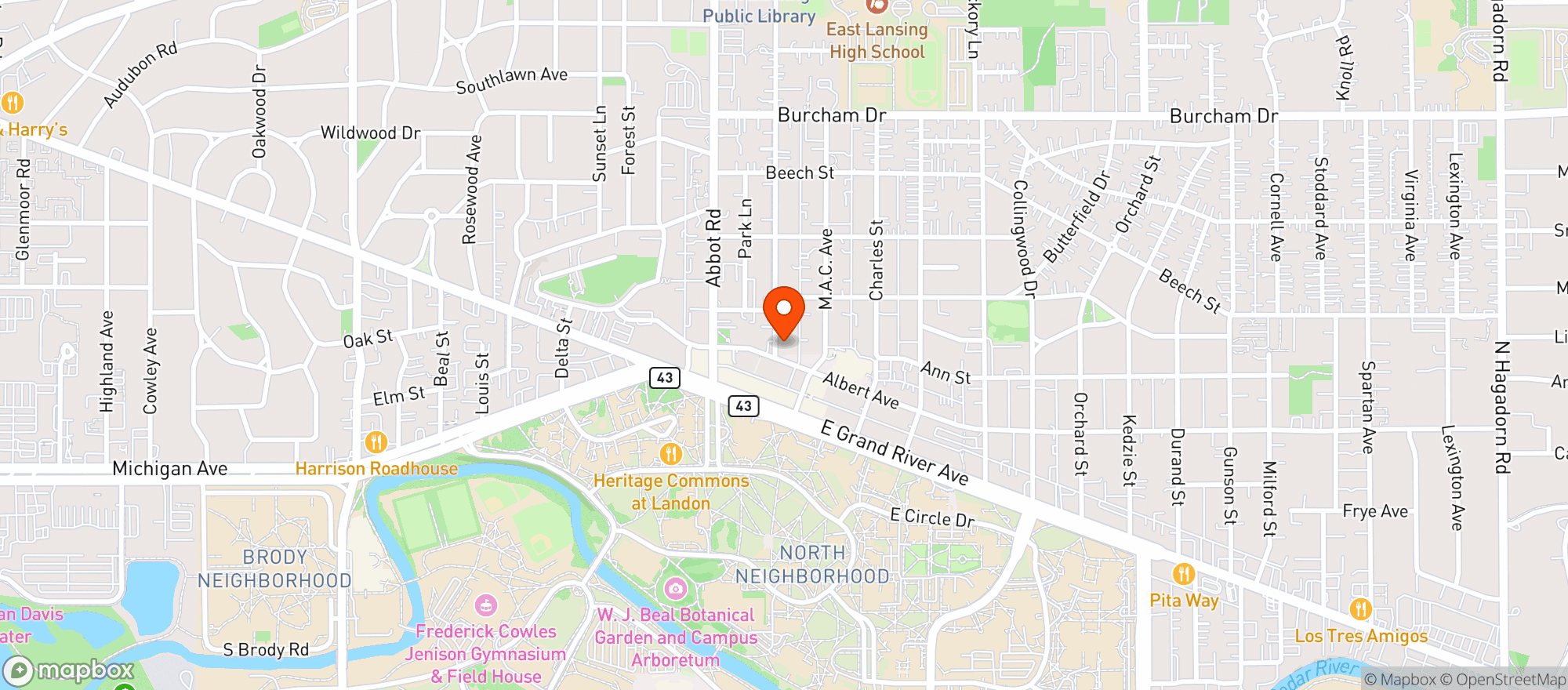 Map showing Hopcat