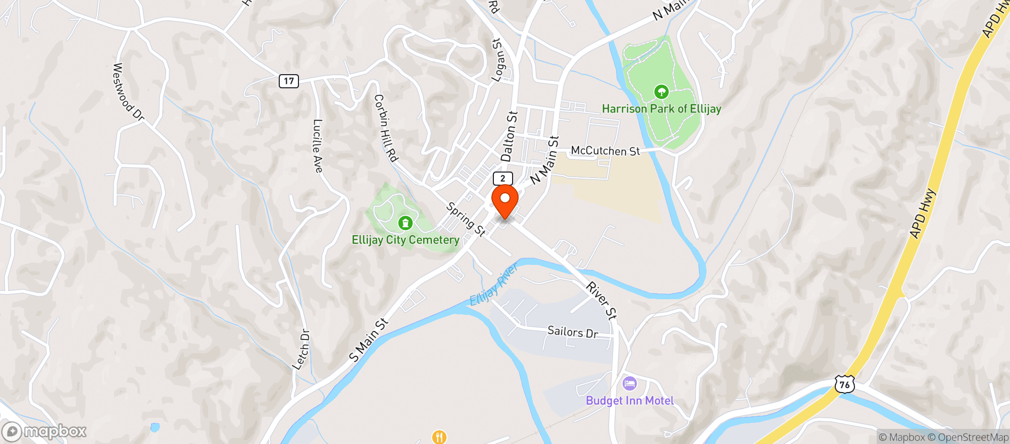 Map showing RIVER STREET TAVERN