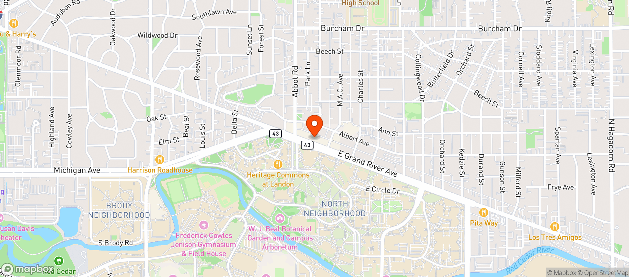 Map showing Target