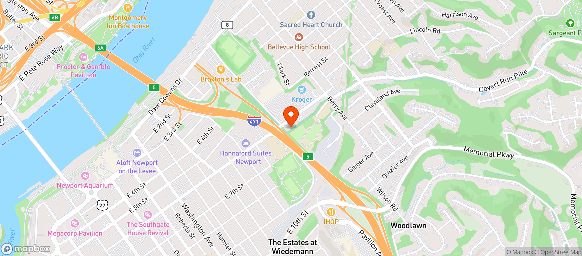 Map showing One Stop Liquor