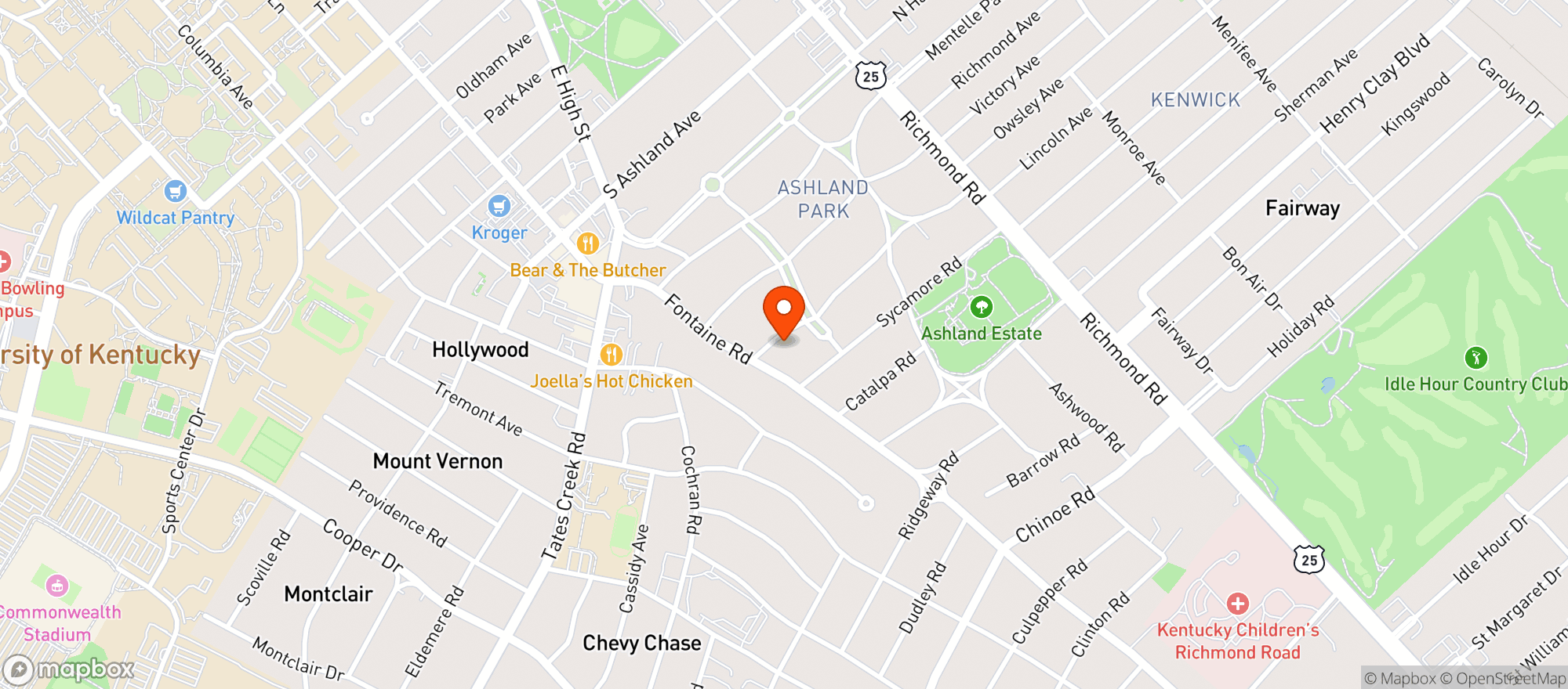 Map showing Cavitt Bradley (sales)