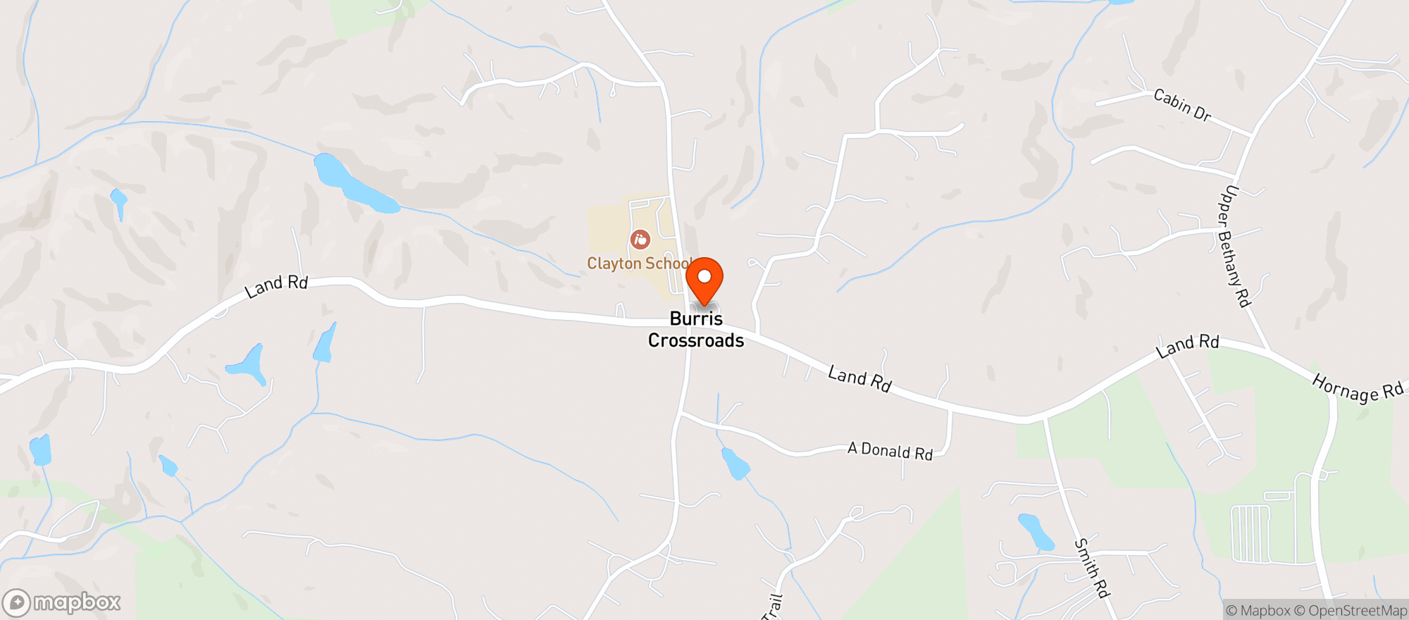 Map showing Clayton Food Store #000001