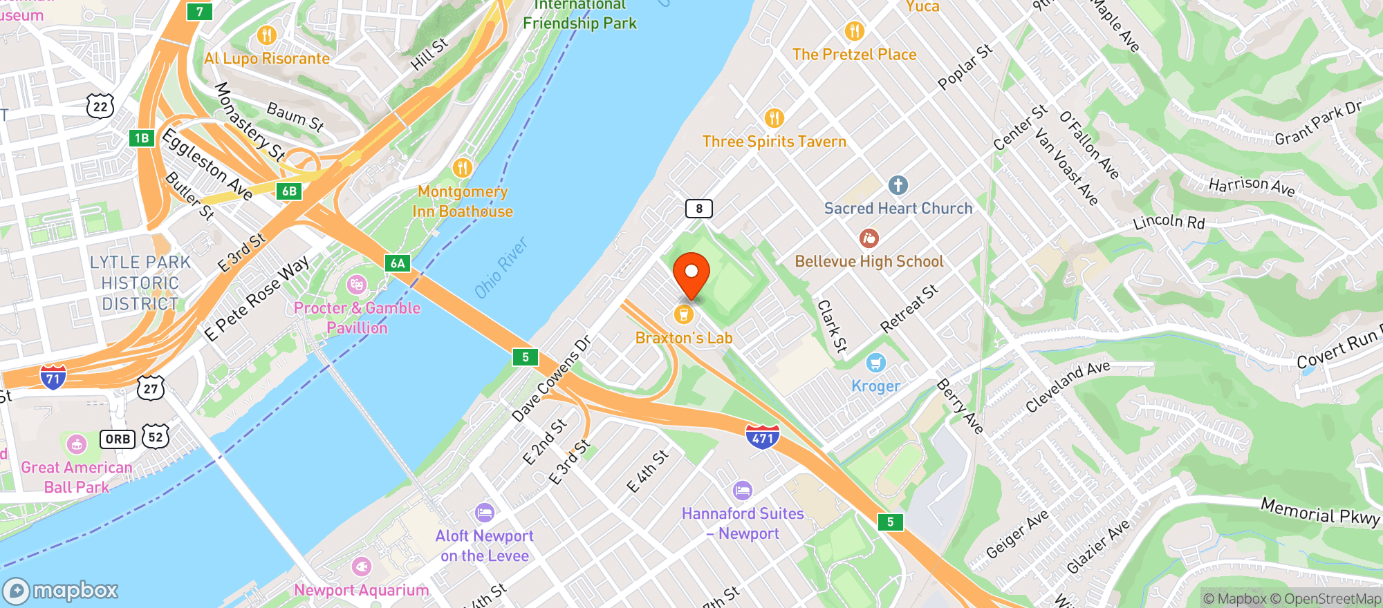 Map showing Party Source