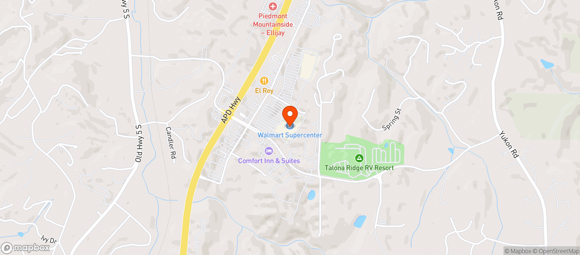 Map showing Walmart Supercenter