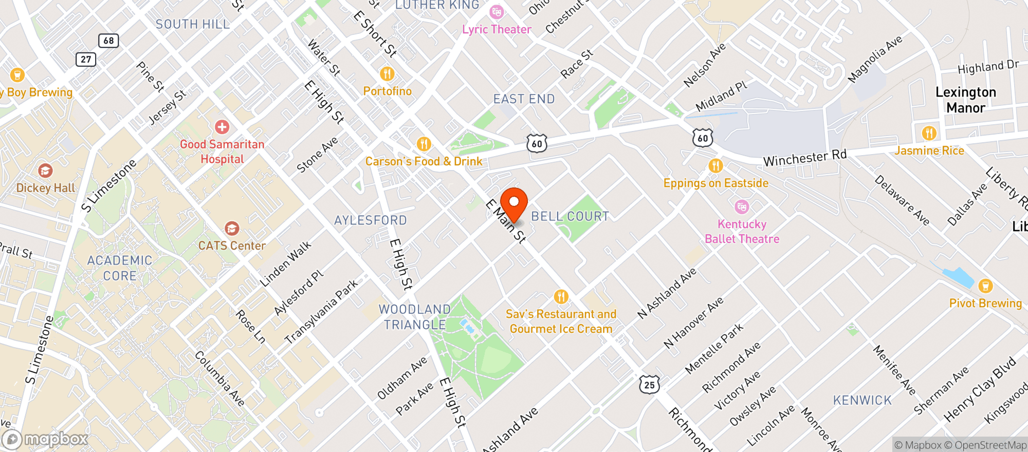 Map showing Camel Club