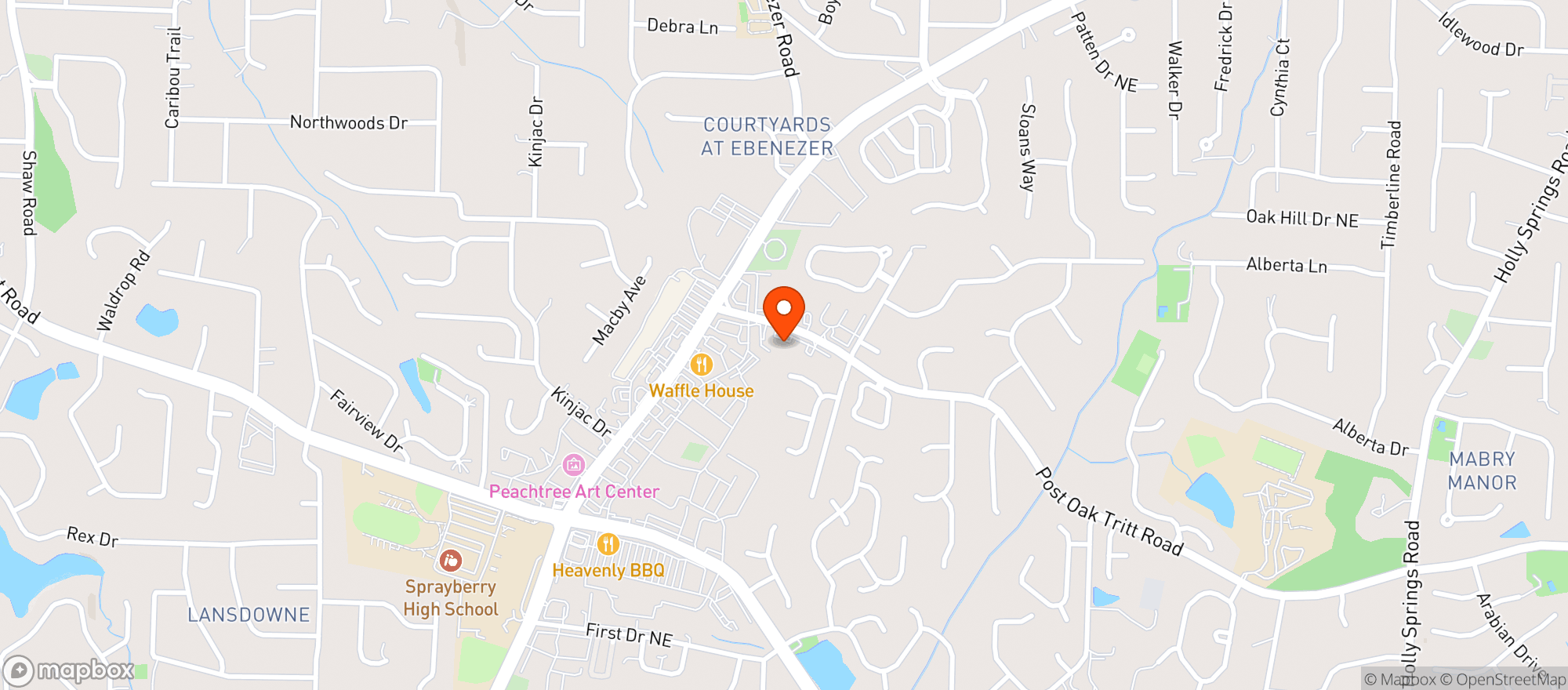 Map showing Post Oak Ventures