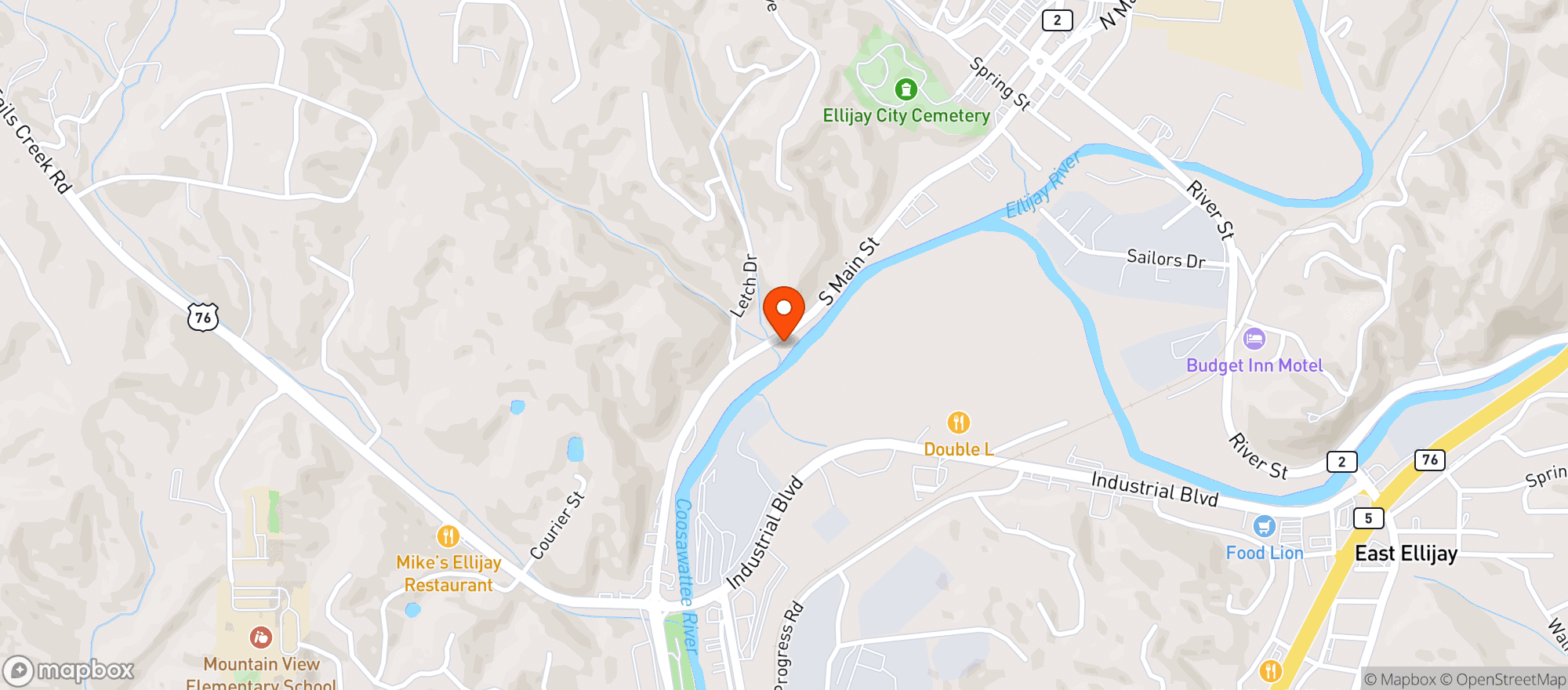 Map showing Citgo Food Mart - S. Main St