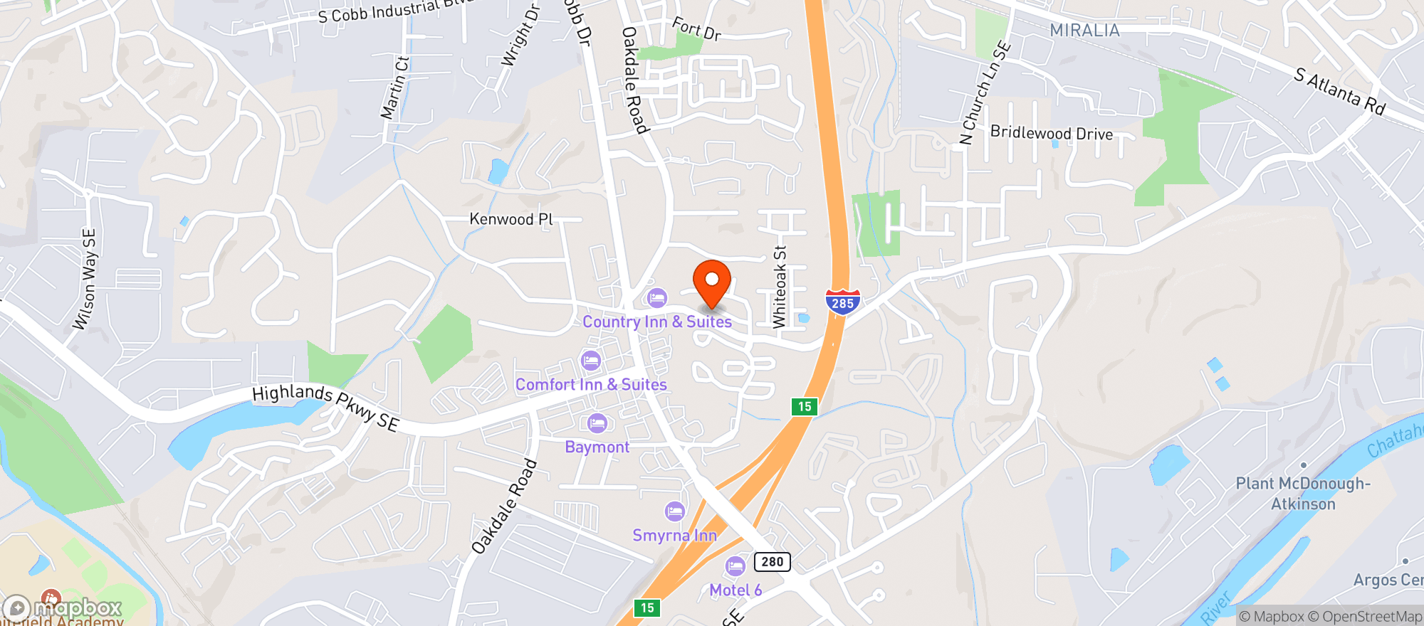 Map showing Country Inn & Suites