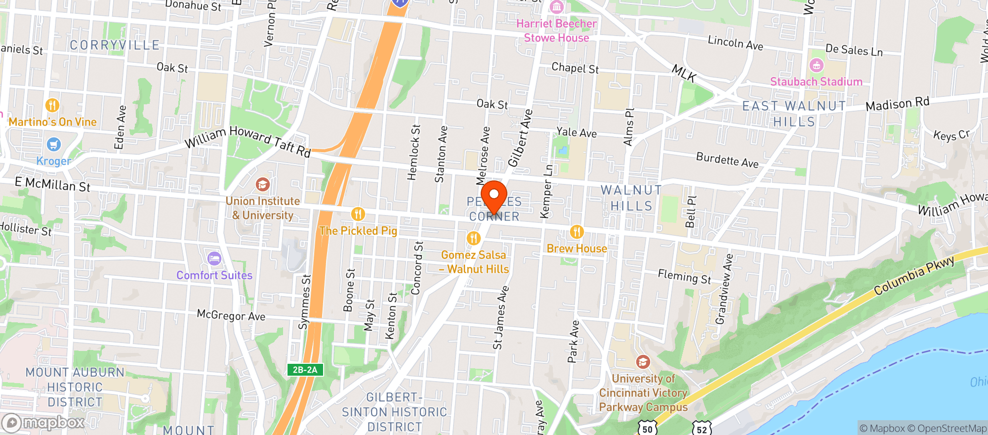Map showing The Aperture