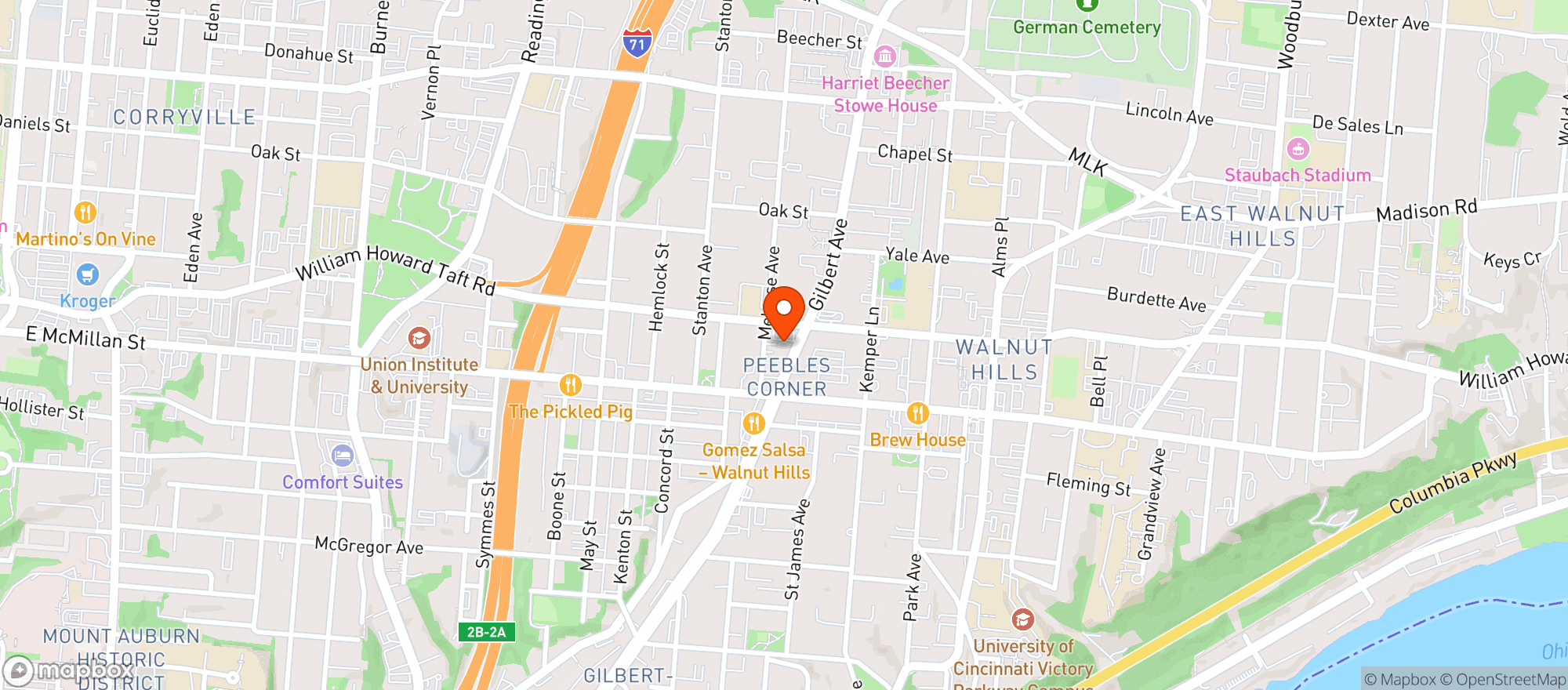 Map showing Ms Ps Mini Market