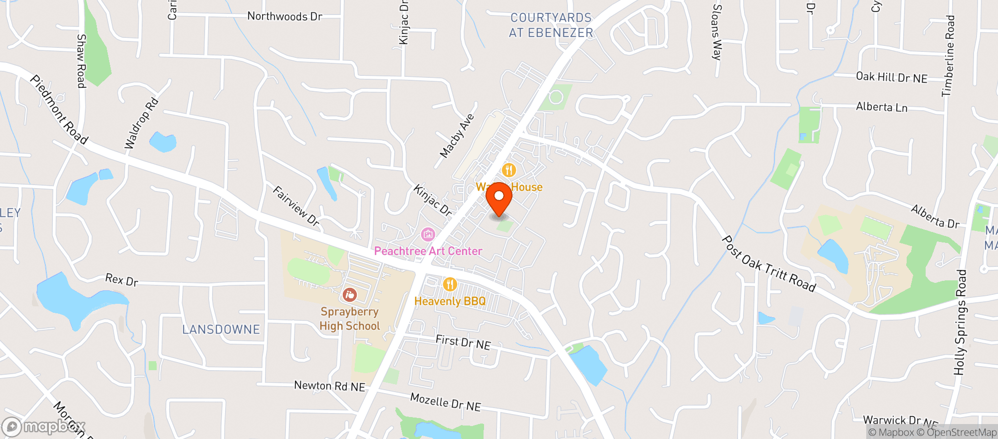 Map showing Sprayberry Bottle Shoppe