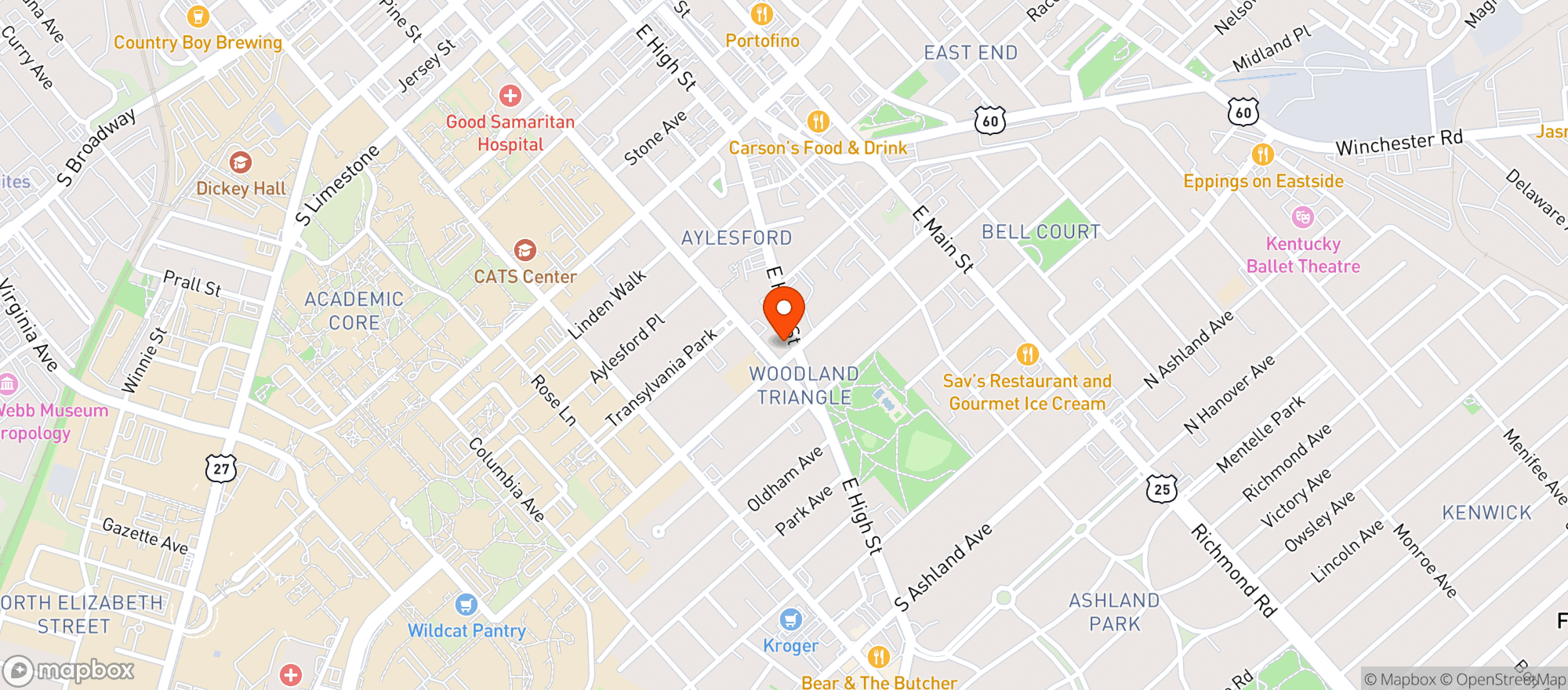Map showing Sassy Bleu
