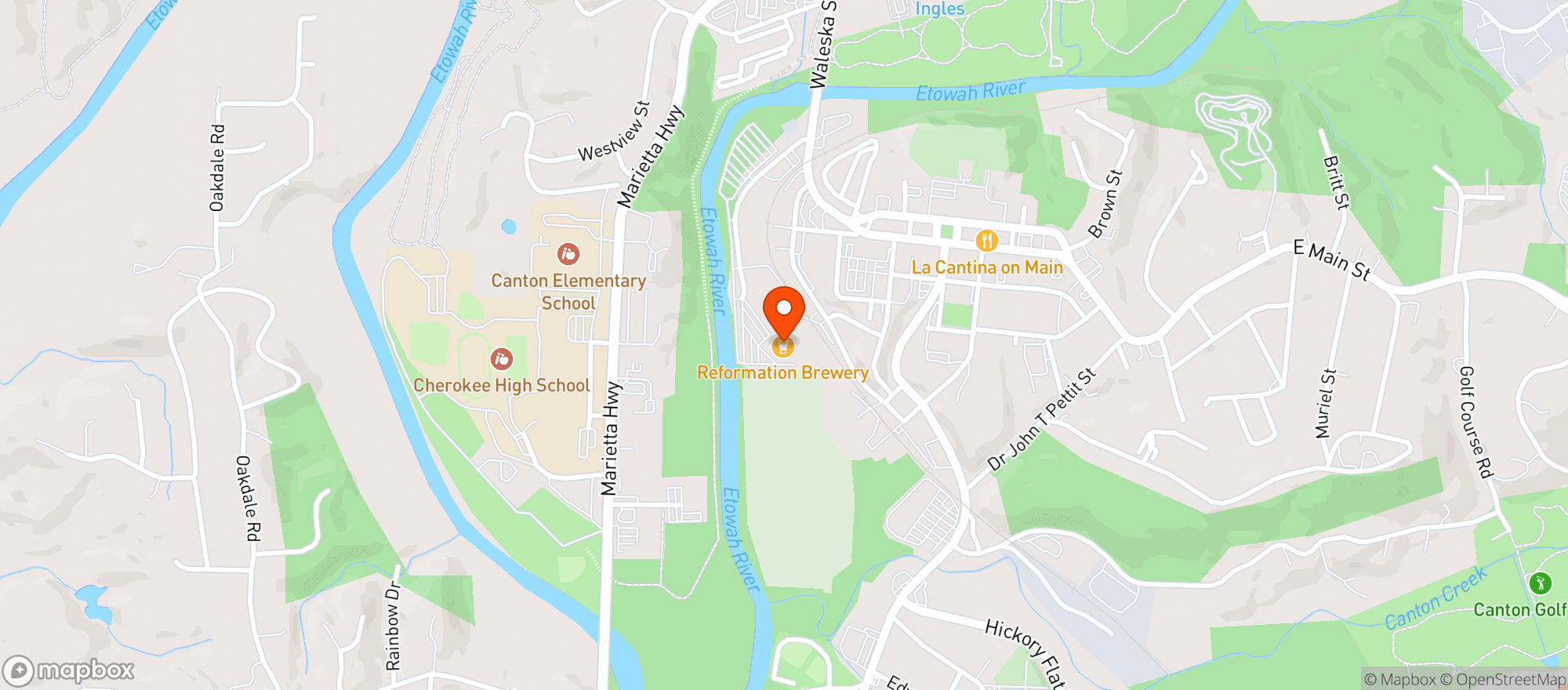 Map showing Community Burger