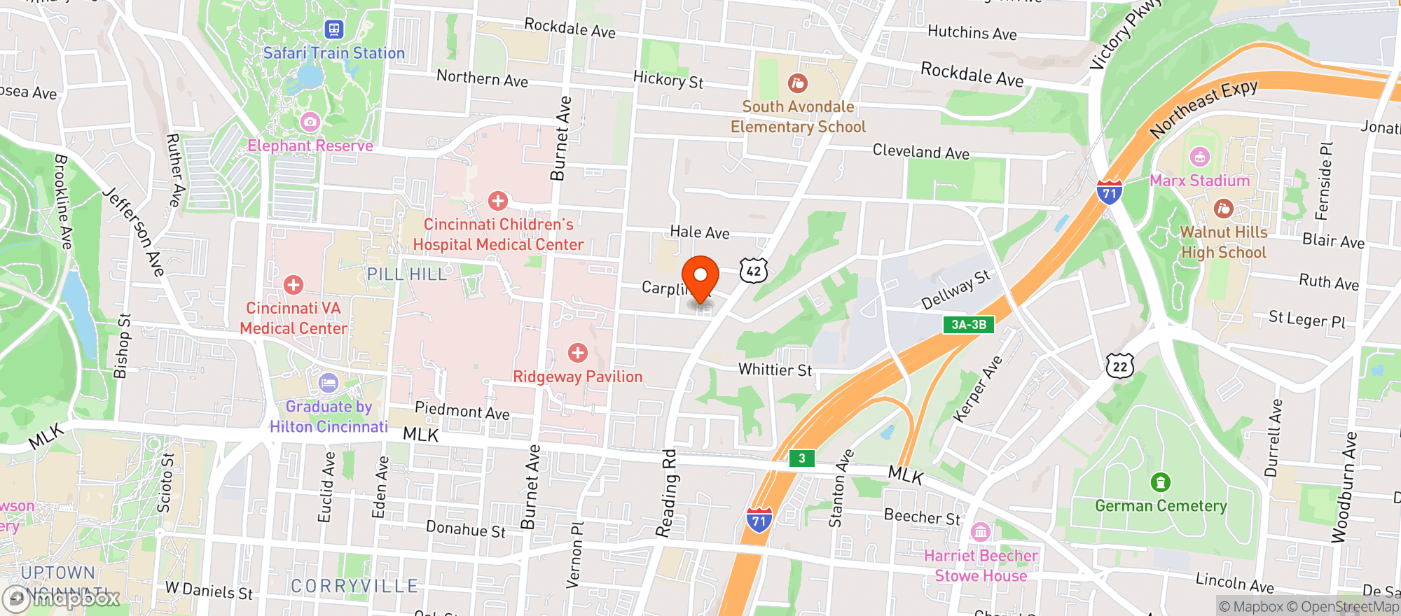 Map showing Avondale Food Mart