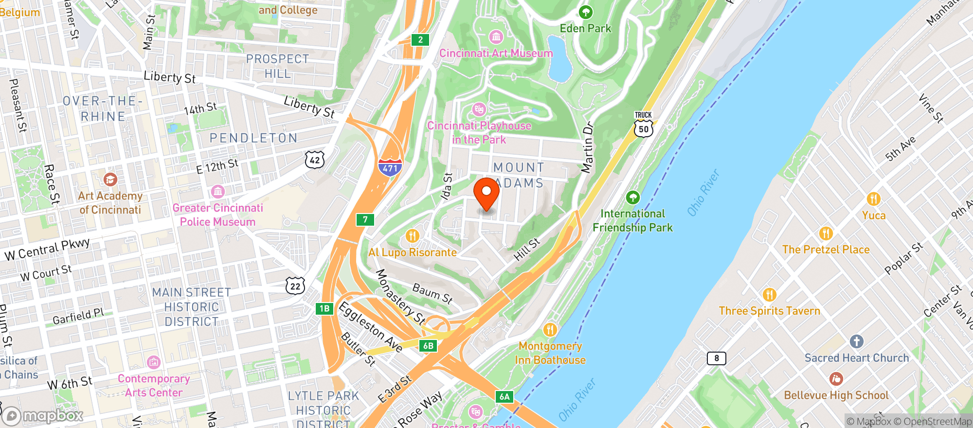 Map showing Monks Cove