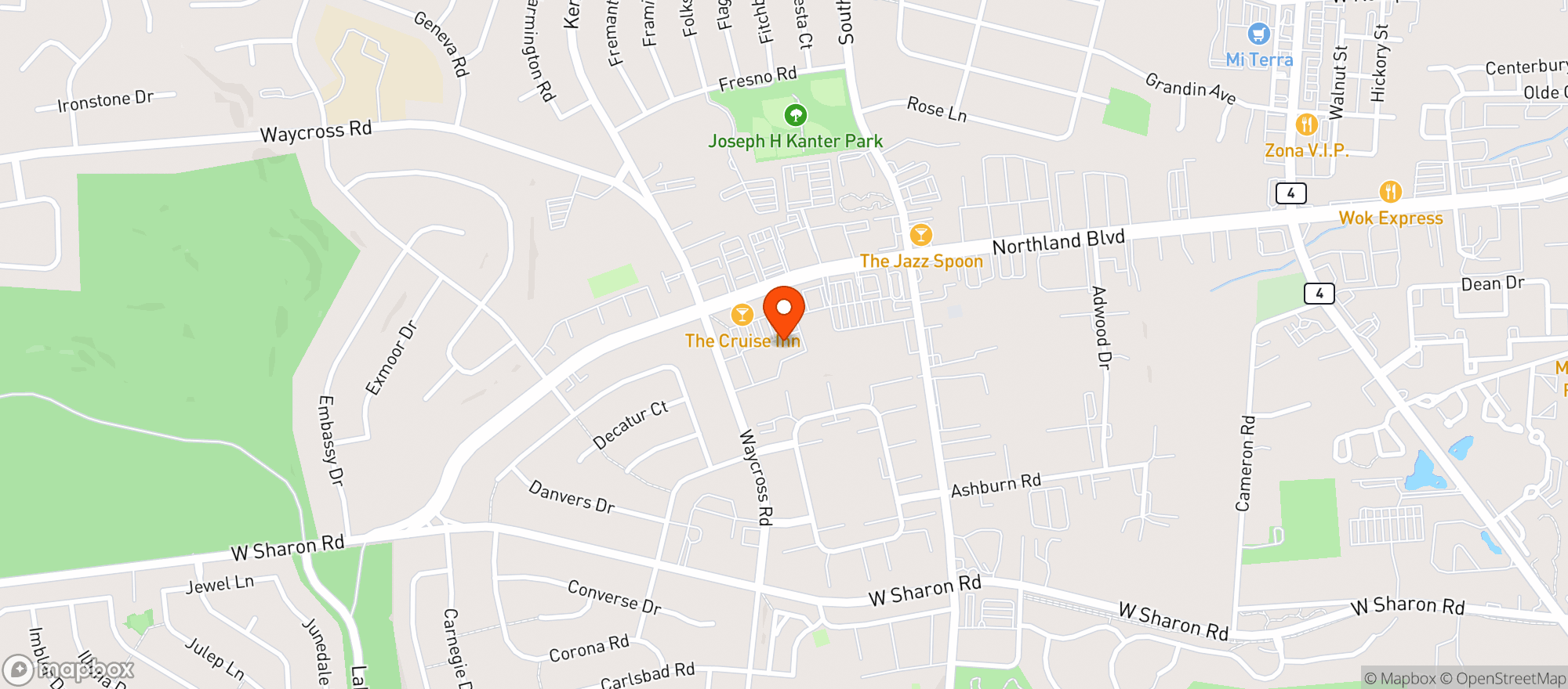 Map showing Forest Park Pony Keg