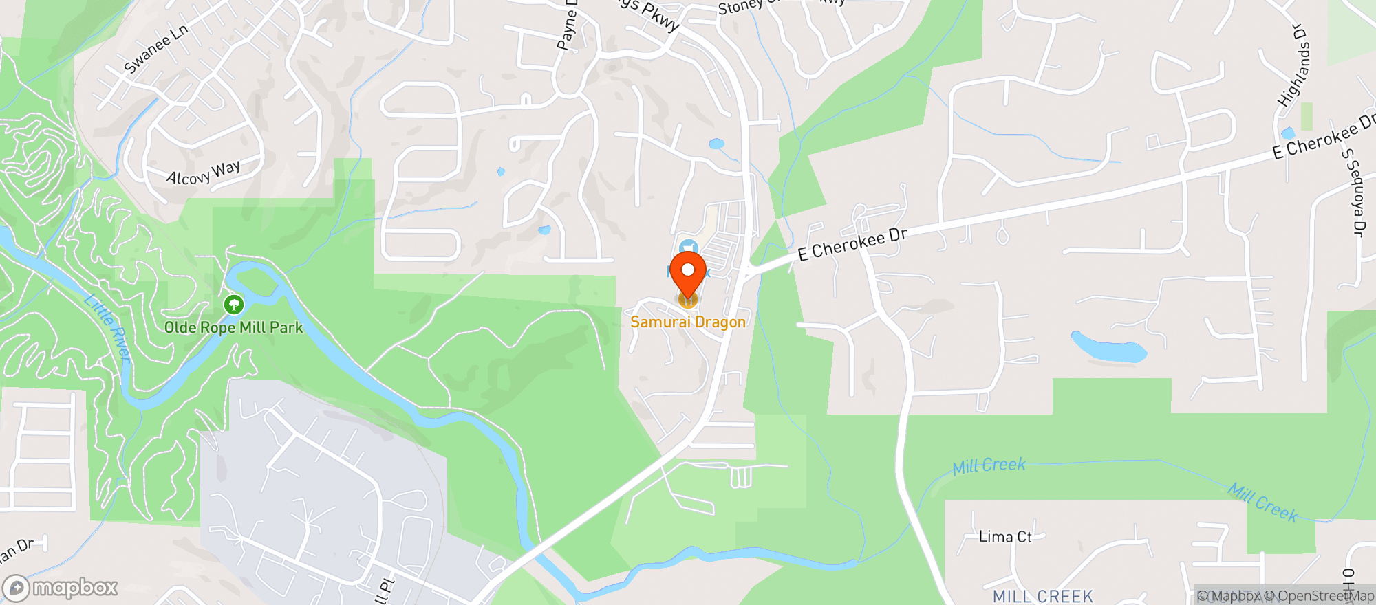 Map showing Sustos Taco Bar
