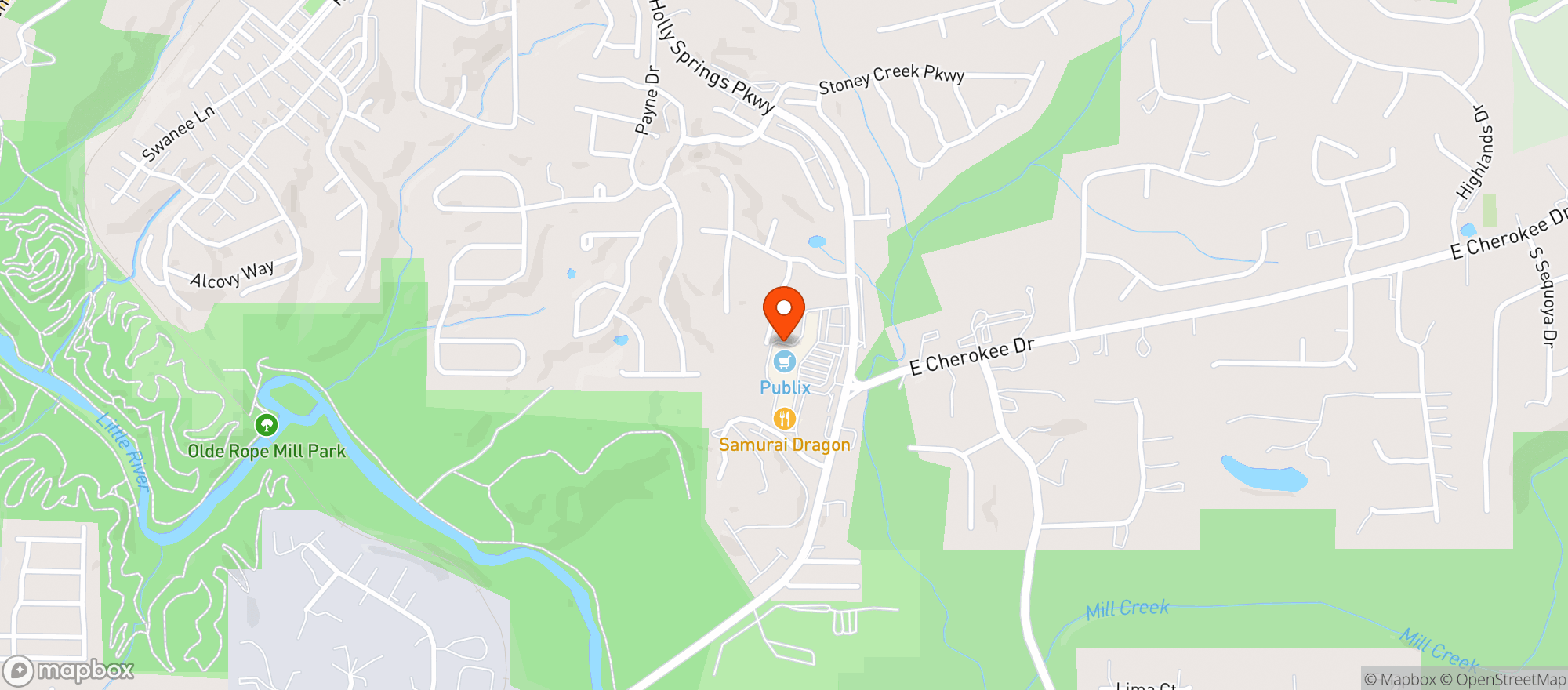 Map showing Publix